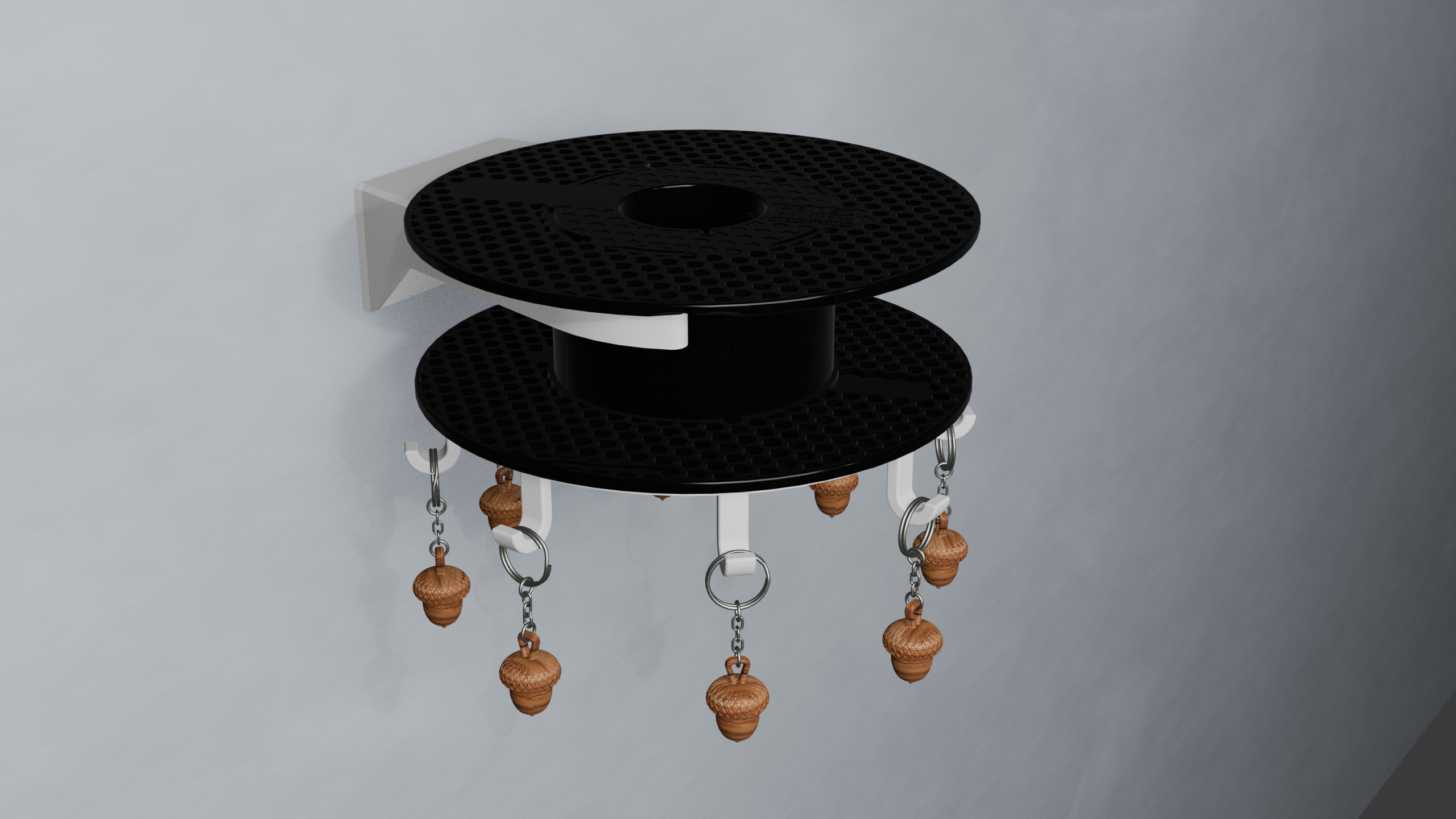 Rotatable Key Holder using NEW Prusament Spool 3D model