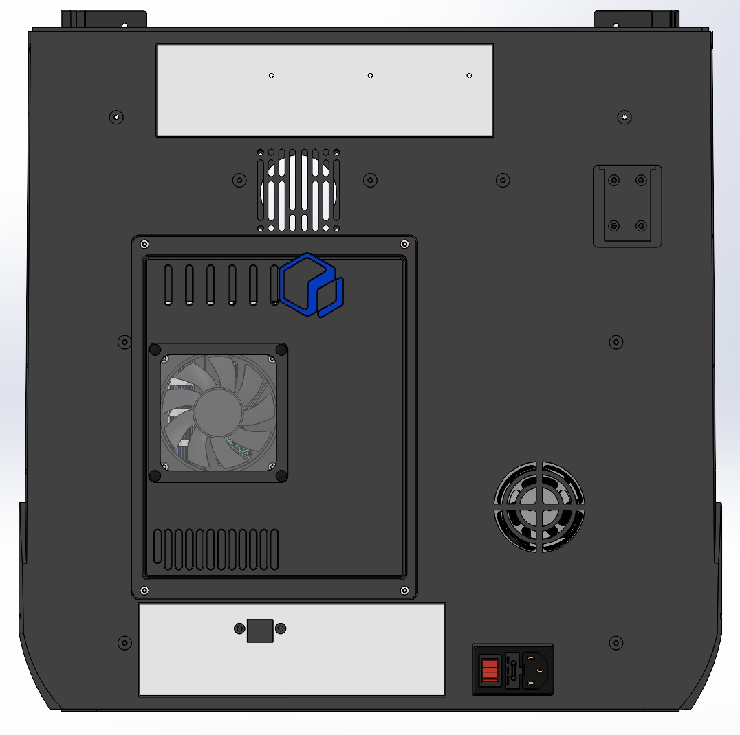 Qidi Q1 Pro - Electronics compartment quick access panel with cooling duct