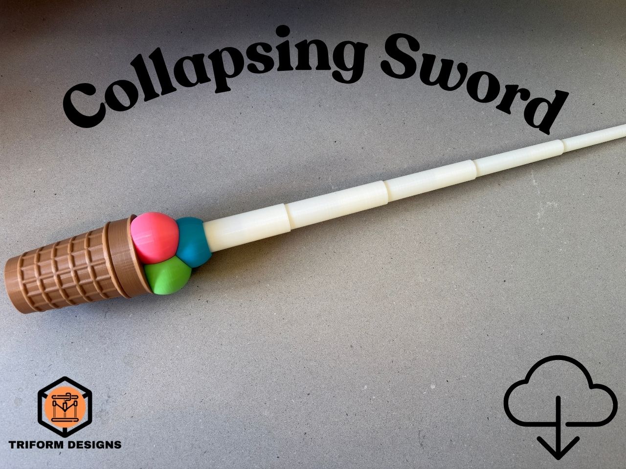 Collapsing Ice Cream - Collapsible Sword