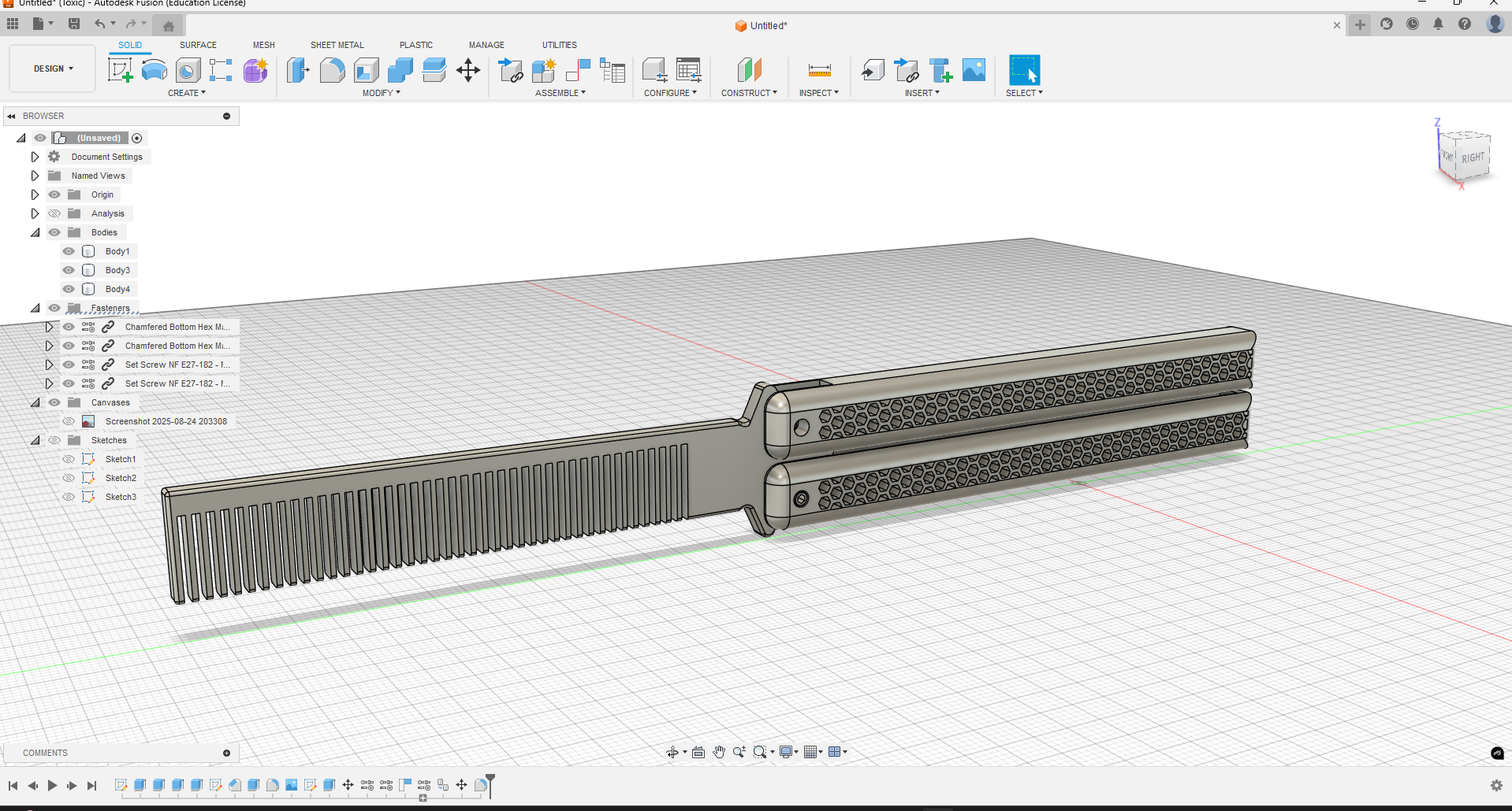 Miniatura 4 do modelo 3D butterfly comb
