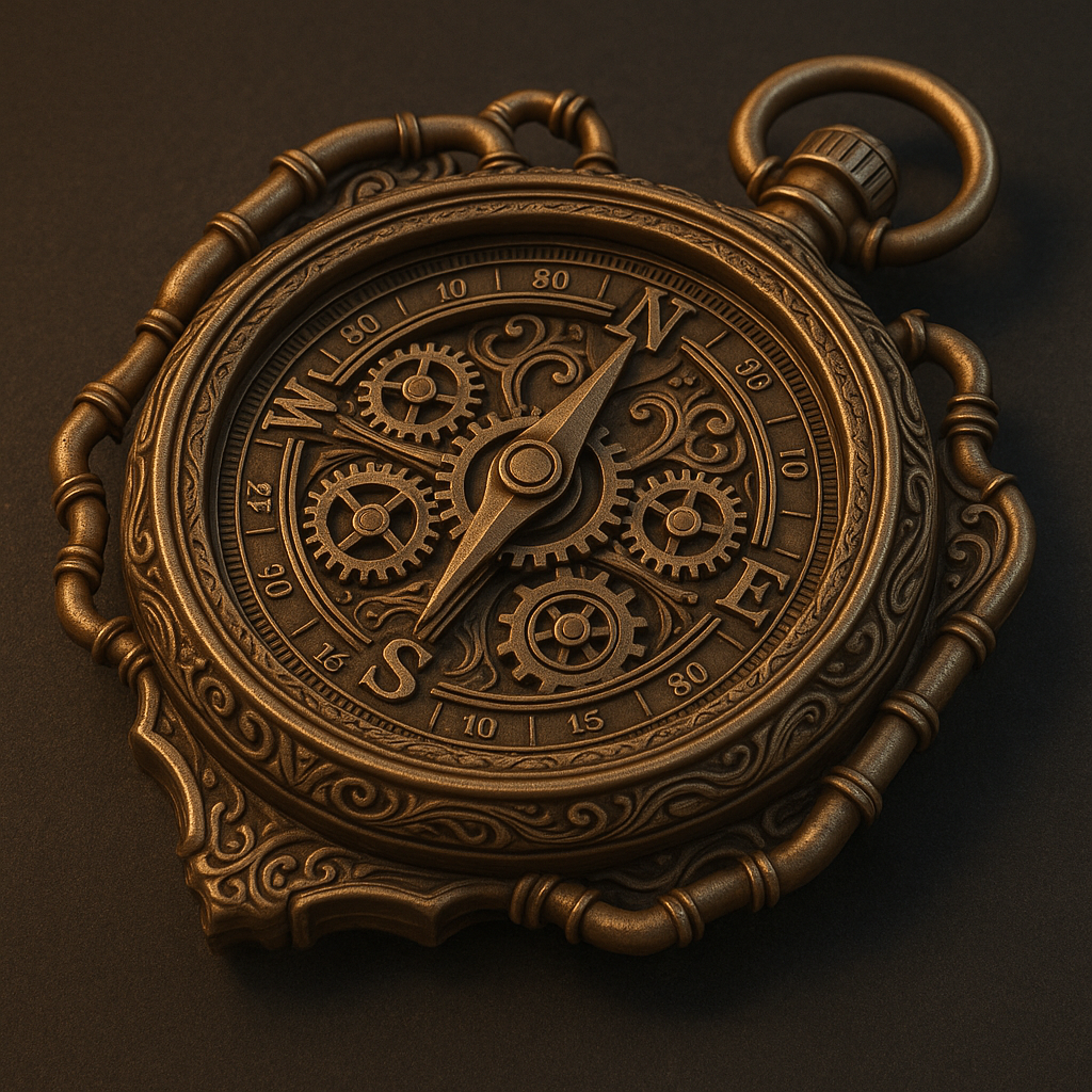 Steampunk Compass Sculpture
