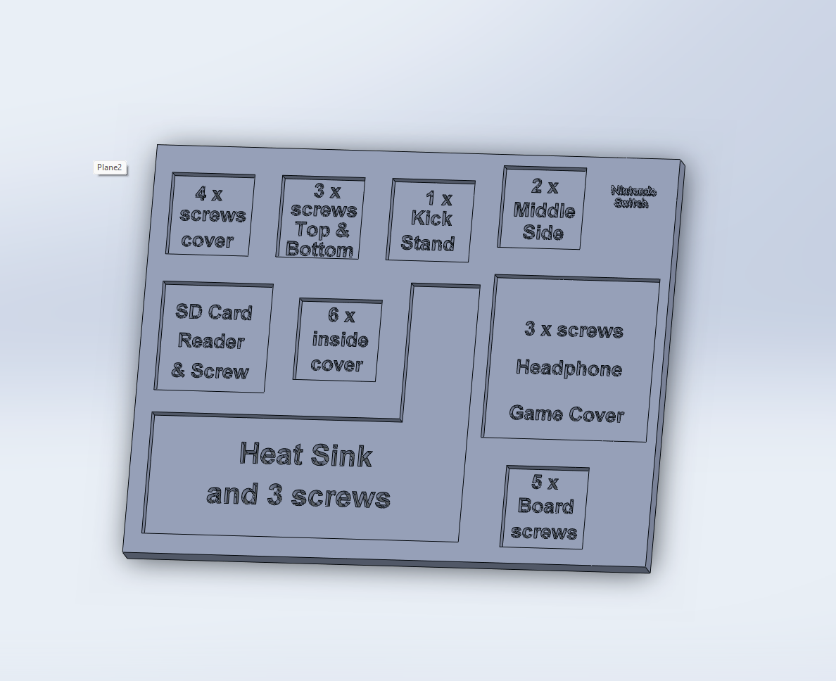 Nintendo Switch Motherboard Parts Tray