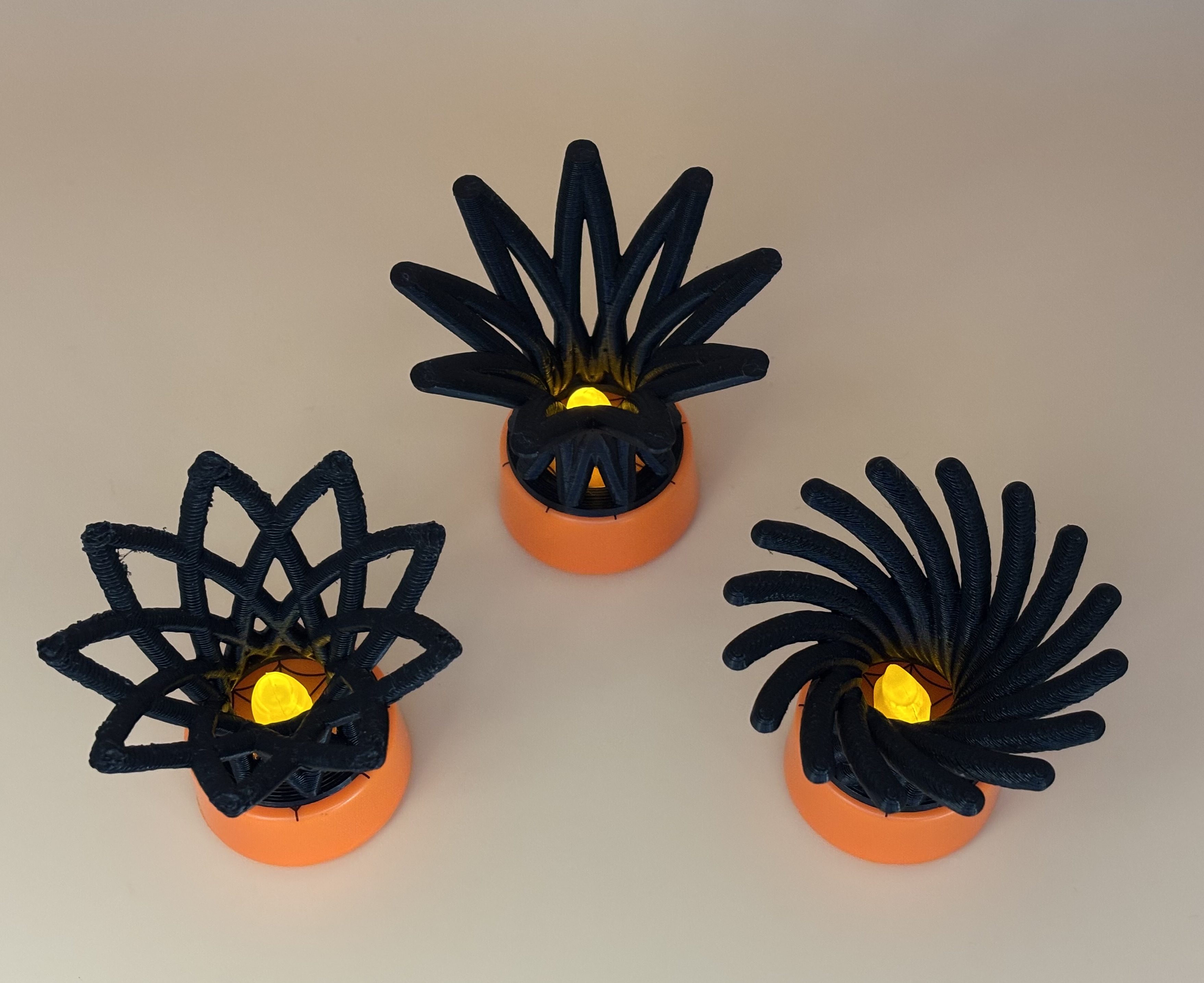 Tea Light Toppers Geometric Cover Accents Set - Multiple Designs of Elegant Decor — thumbnail 3
