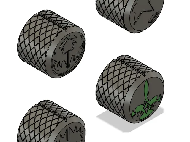 Fingerboards (rotary switches) KISS logo / Hmatníky (otočné čudlíky) KISS logo