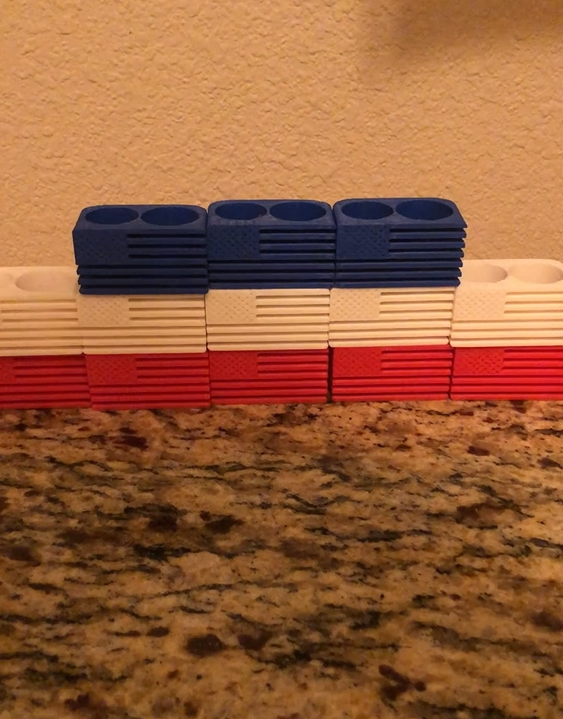 American flag double ring