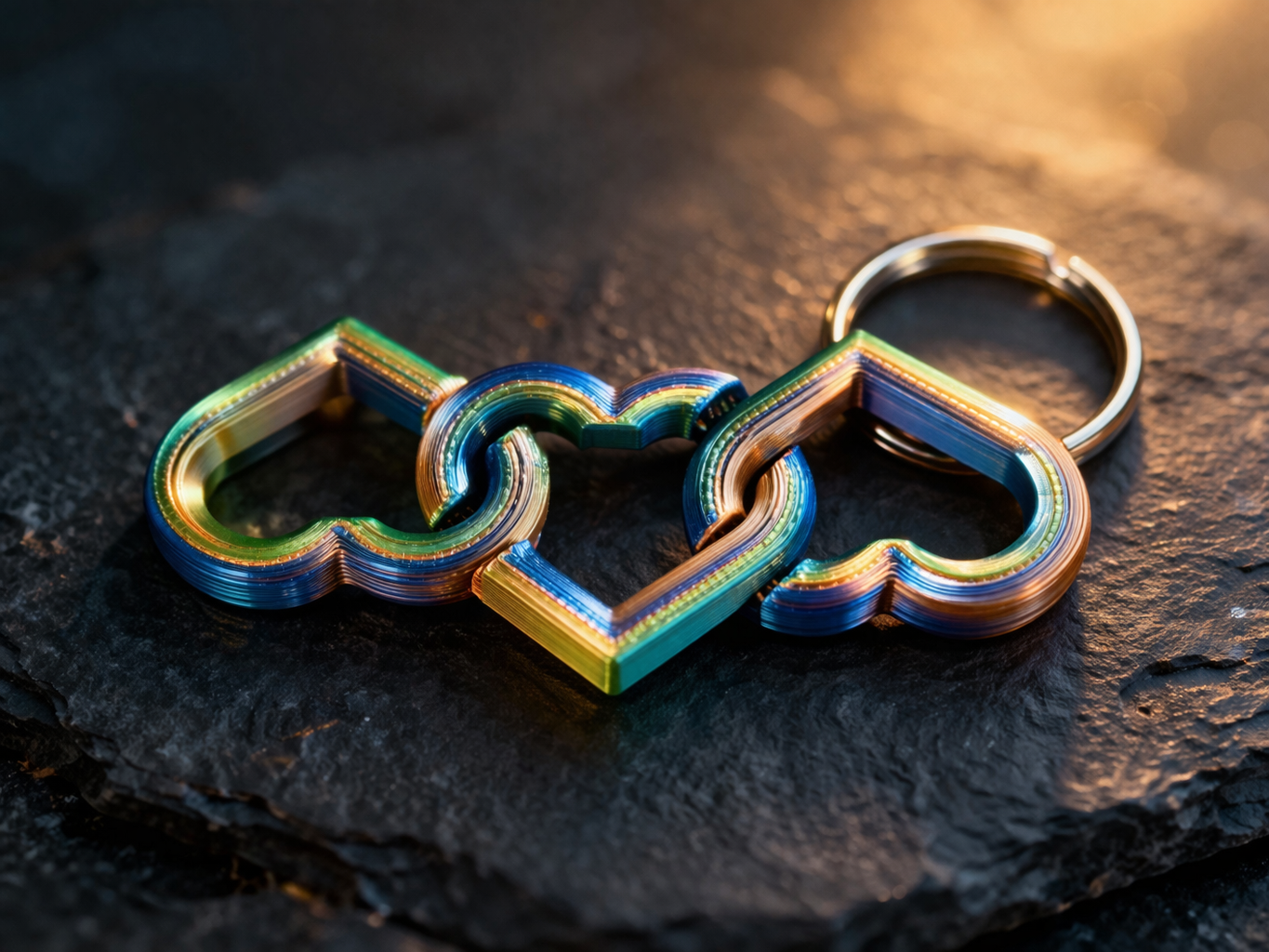Heart key chain