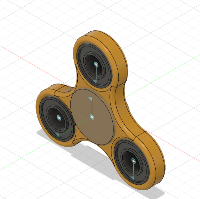 Working Fidget Spinner – Fusion 360 Model