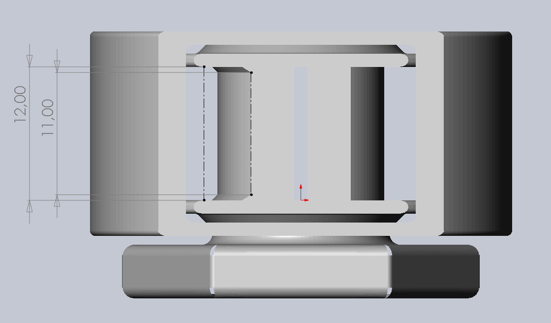 Print-in-place Tape Measure Spooler (for tape 10-12mm wide)
