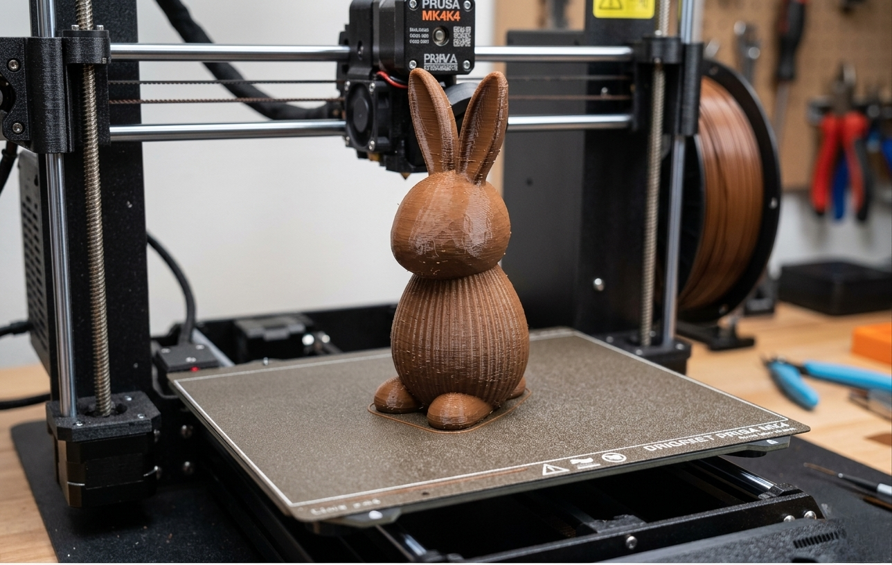 Easter Bunny 3D Print – Ribbed Decorative Rabbit | Modern Spring Home Decor