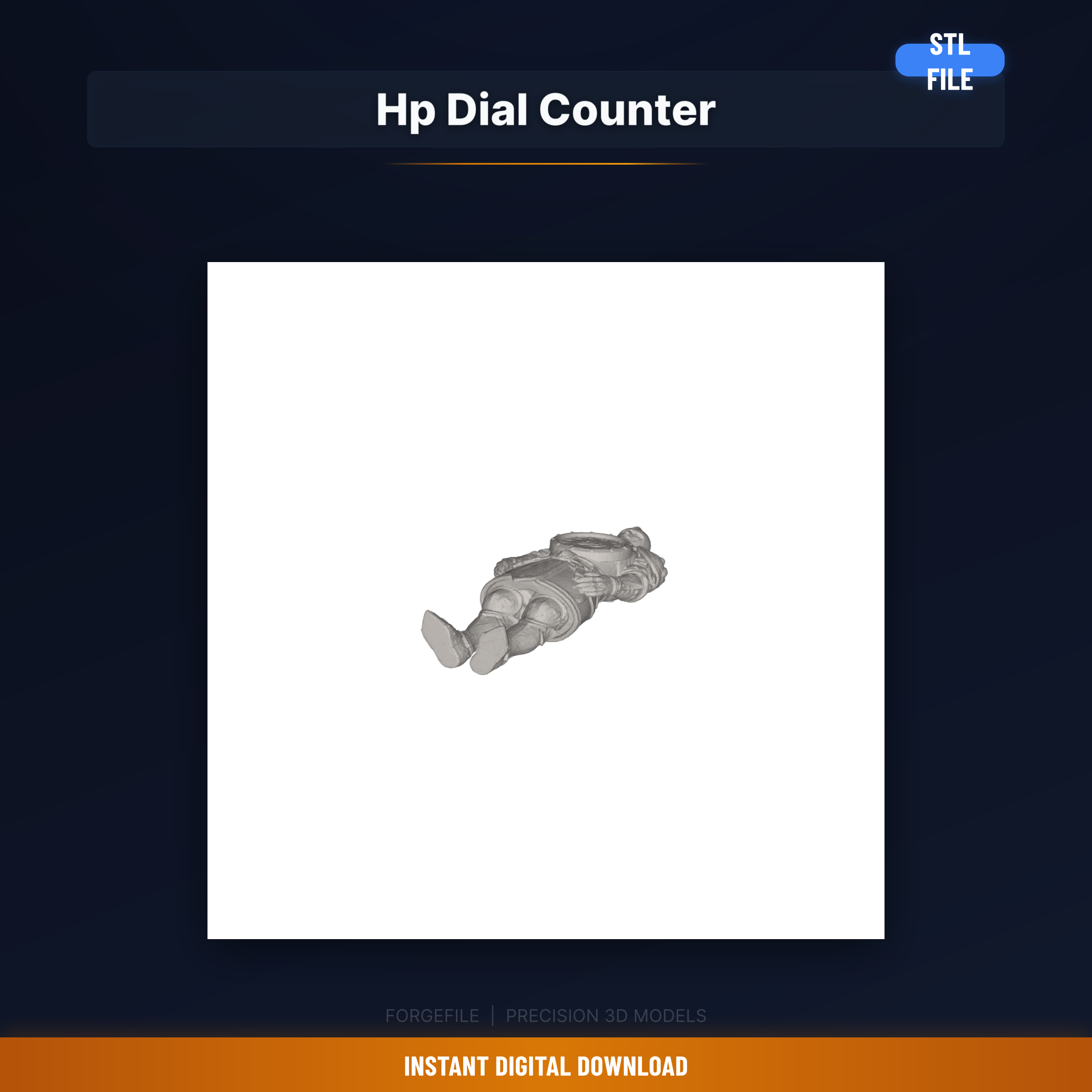 Rotating Dial Hit Point Counter, Numbers 0-99, Character Portrait - 3D Printable STL File