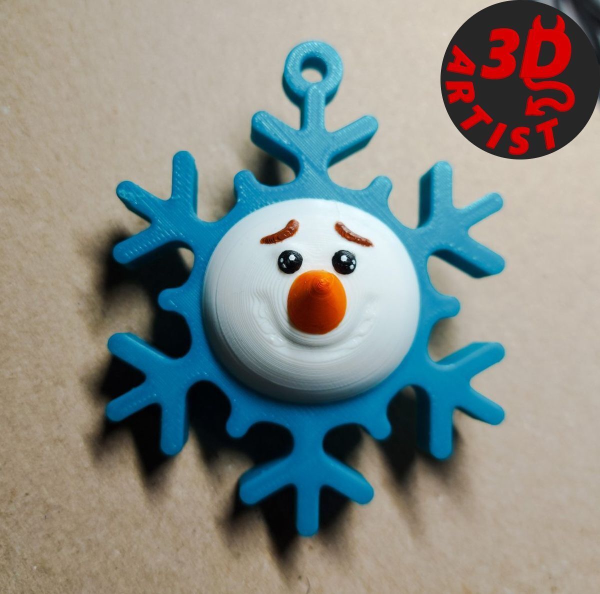 Smiling Snowflake Christmas Decor