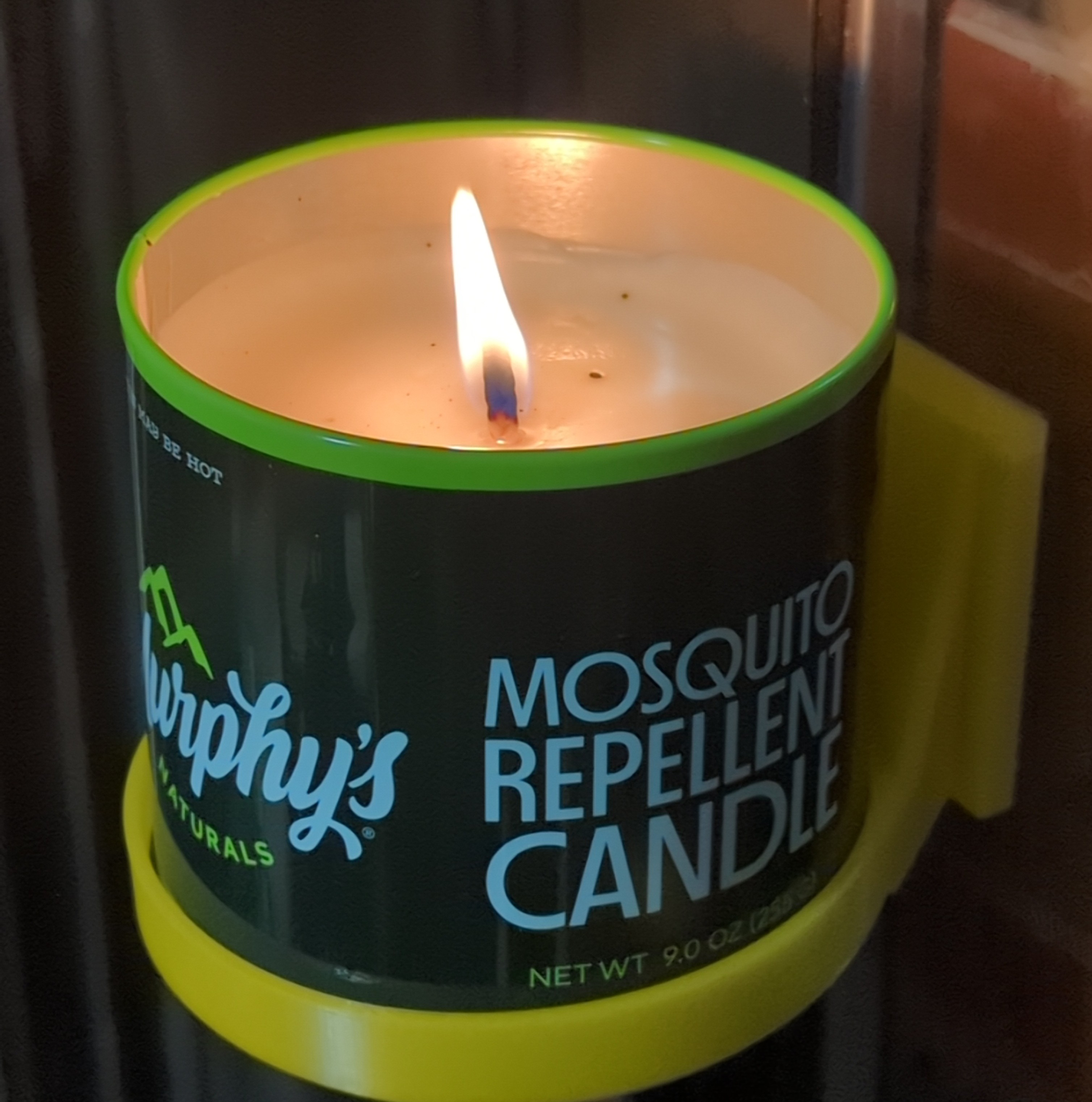 Murphy's mosquito repellent candle, detachable wall mount/holder