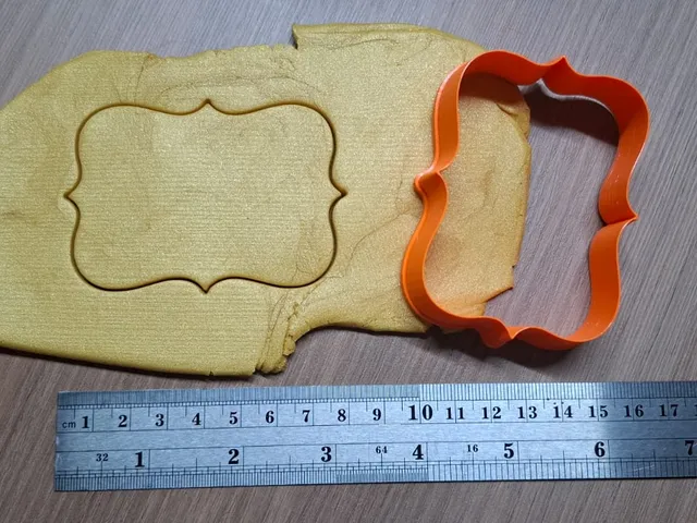 FREE Classic Plaque Cookie Cutter #1 (80mm) | Bakery Frame STL