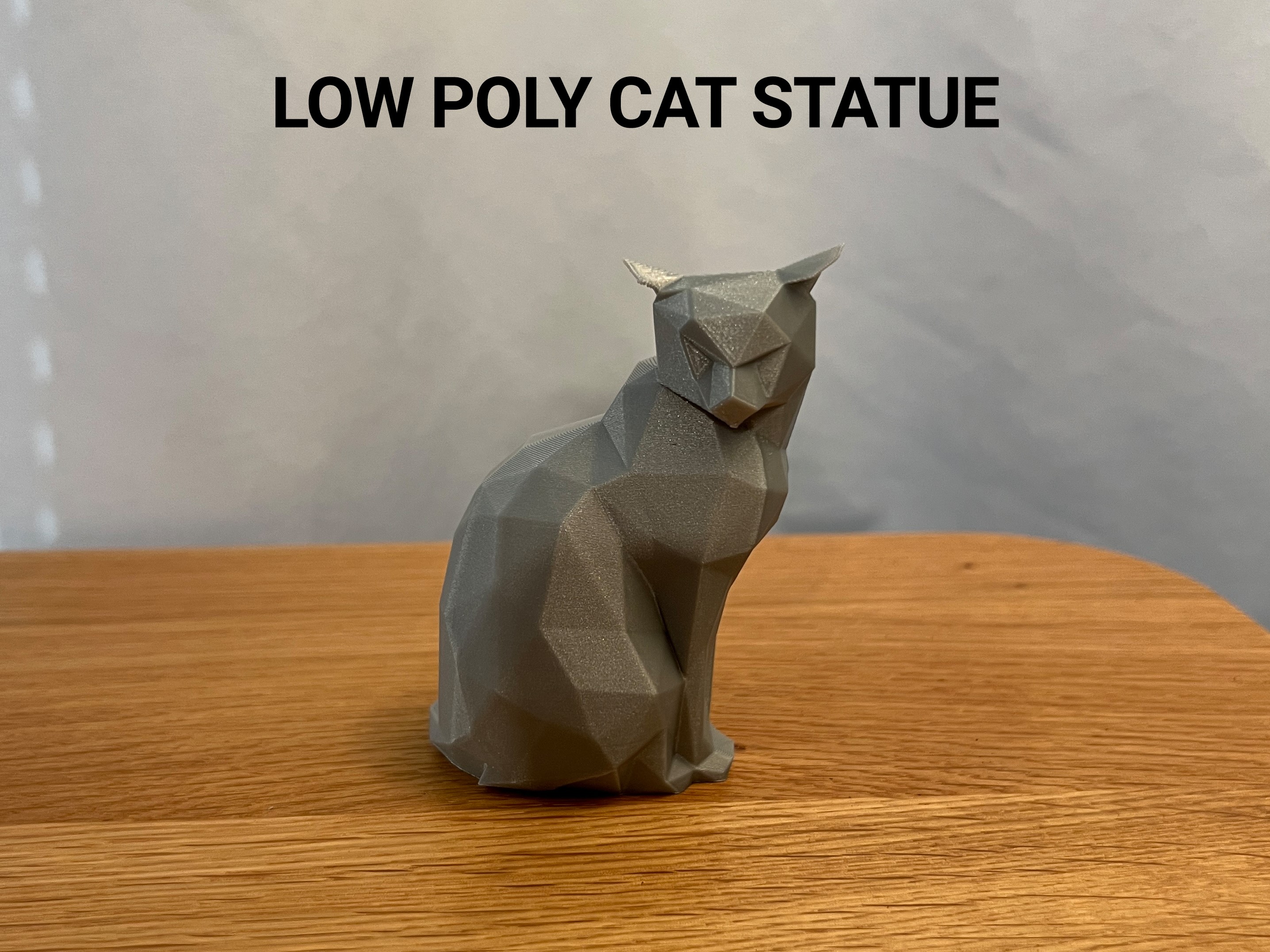 Cat Low Poly Statue