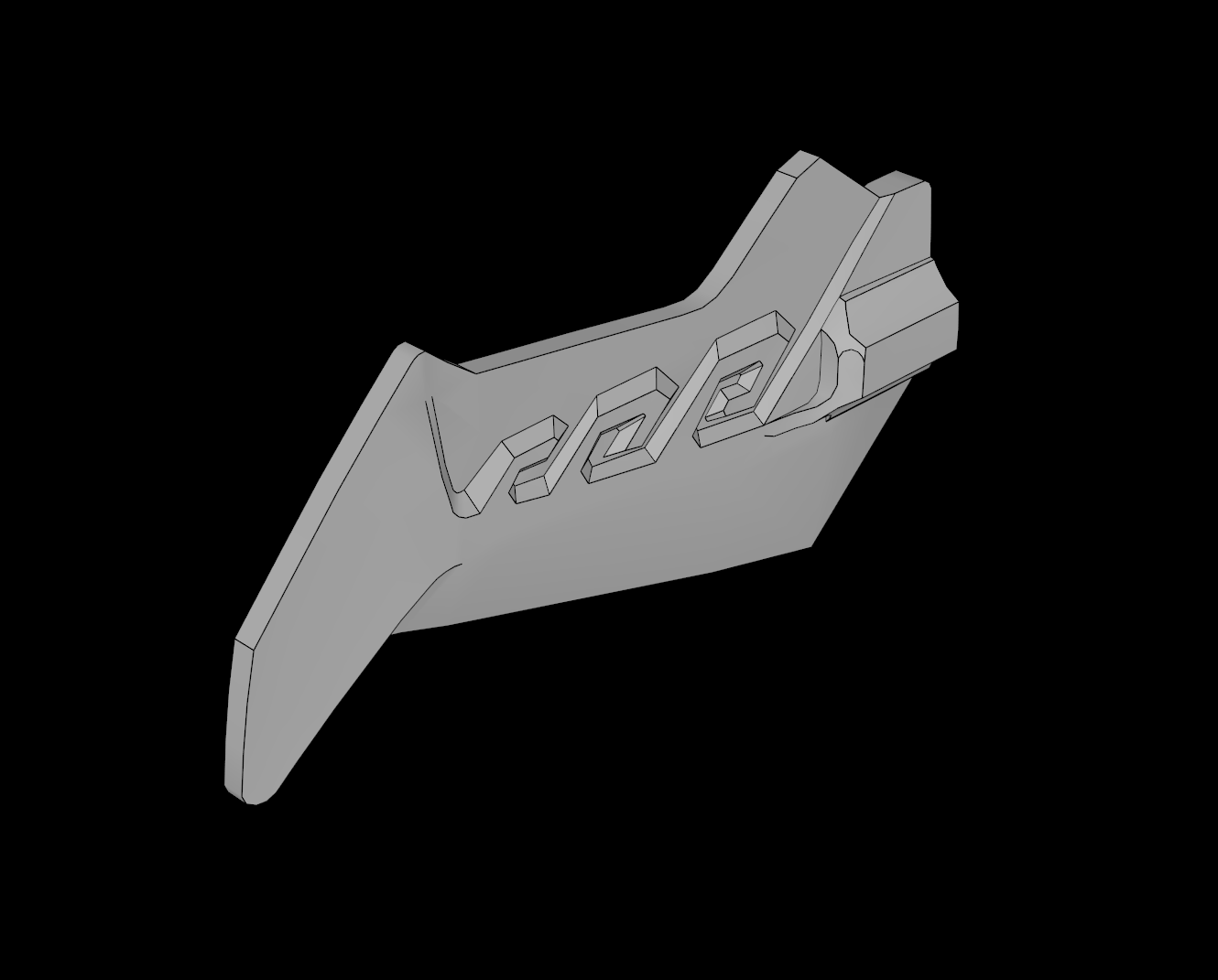 Lego Compatible (76919.dat) Construction Blade 6L Jagged with Axle Hole