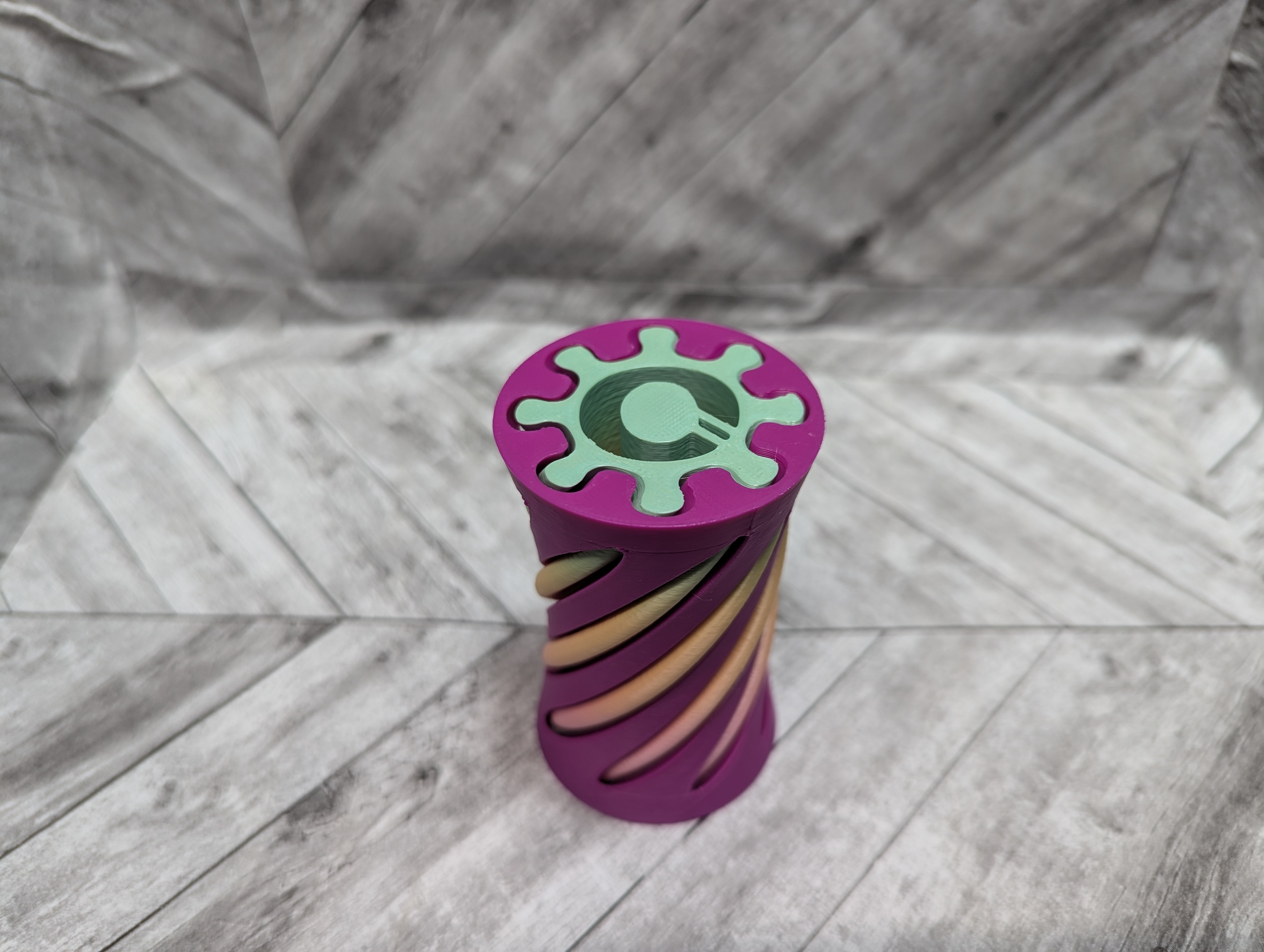Letter O Spiral Vortex Fidget