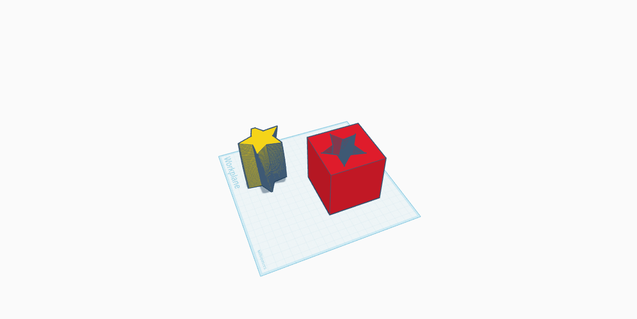 twisty star and cube pass through