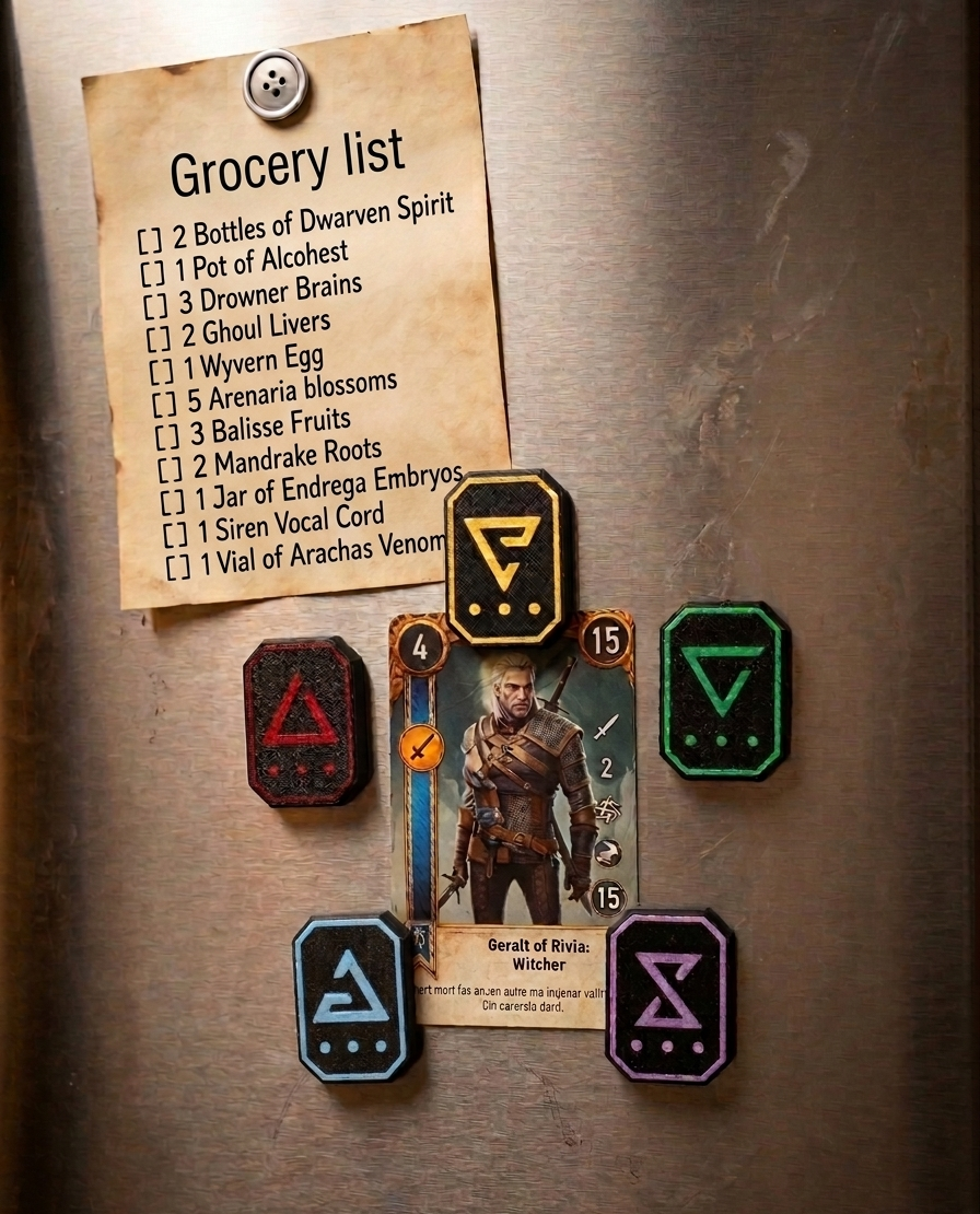 The Witcher Glyph/Signs Magnets NO MMU/MMU