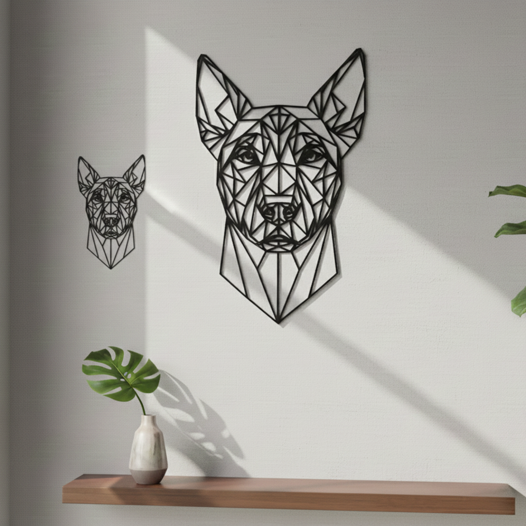 Dog Wall Art Low Poly
