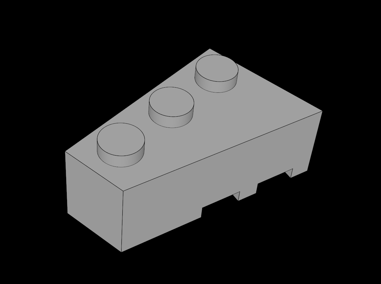 Lego Compatible (6565.dat) Wedge 3 x 2 Left