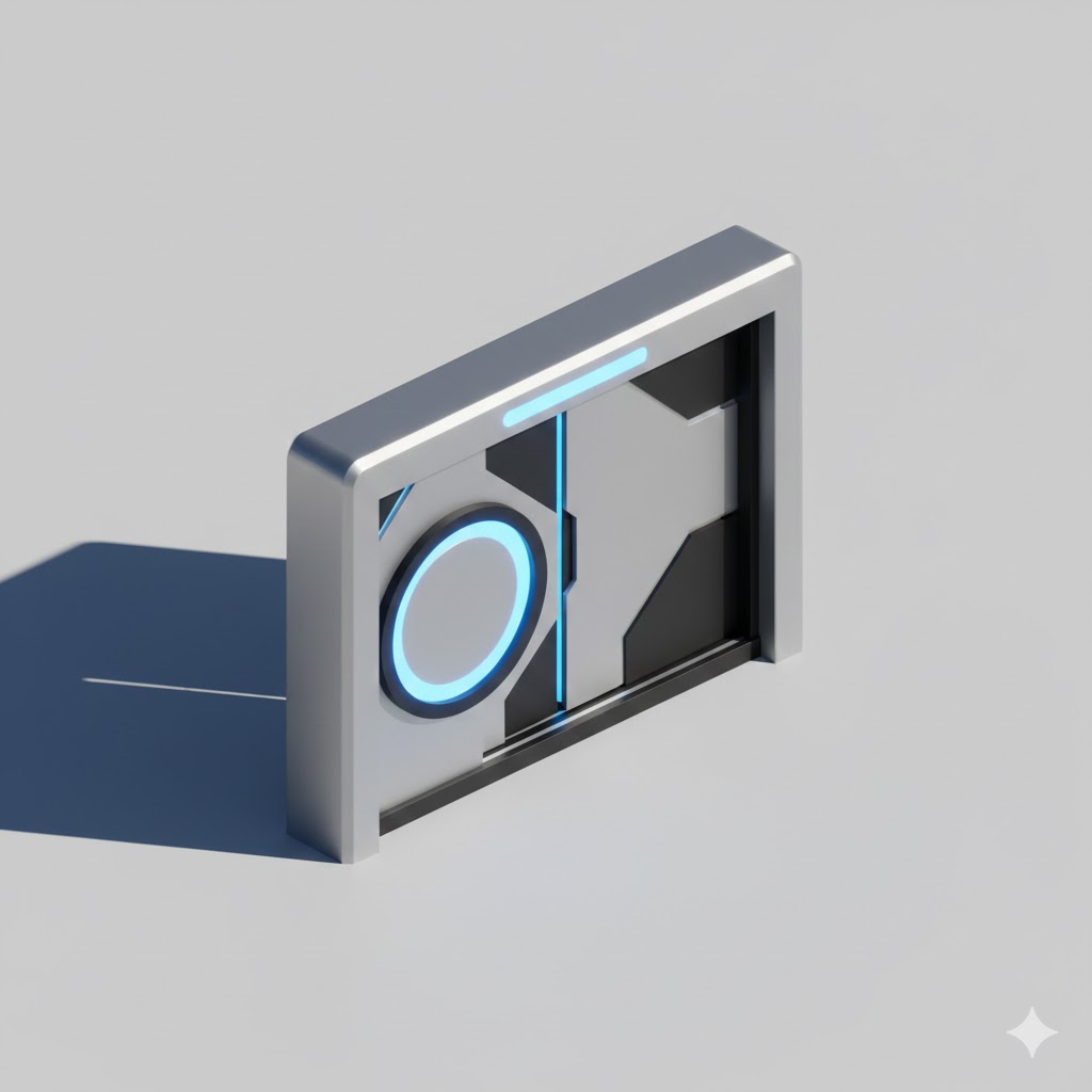 Low Poly Futuristic Door