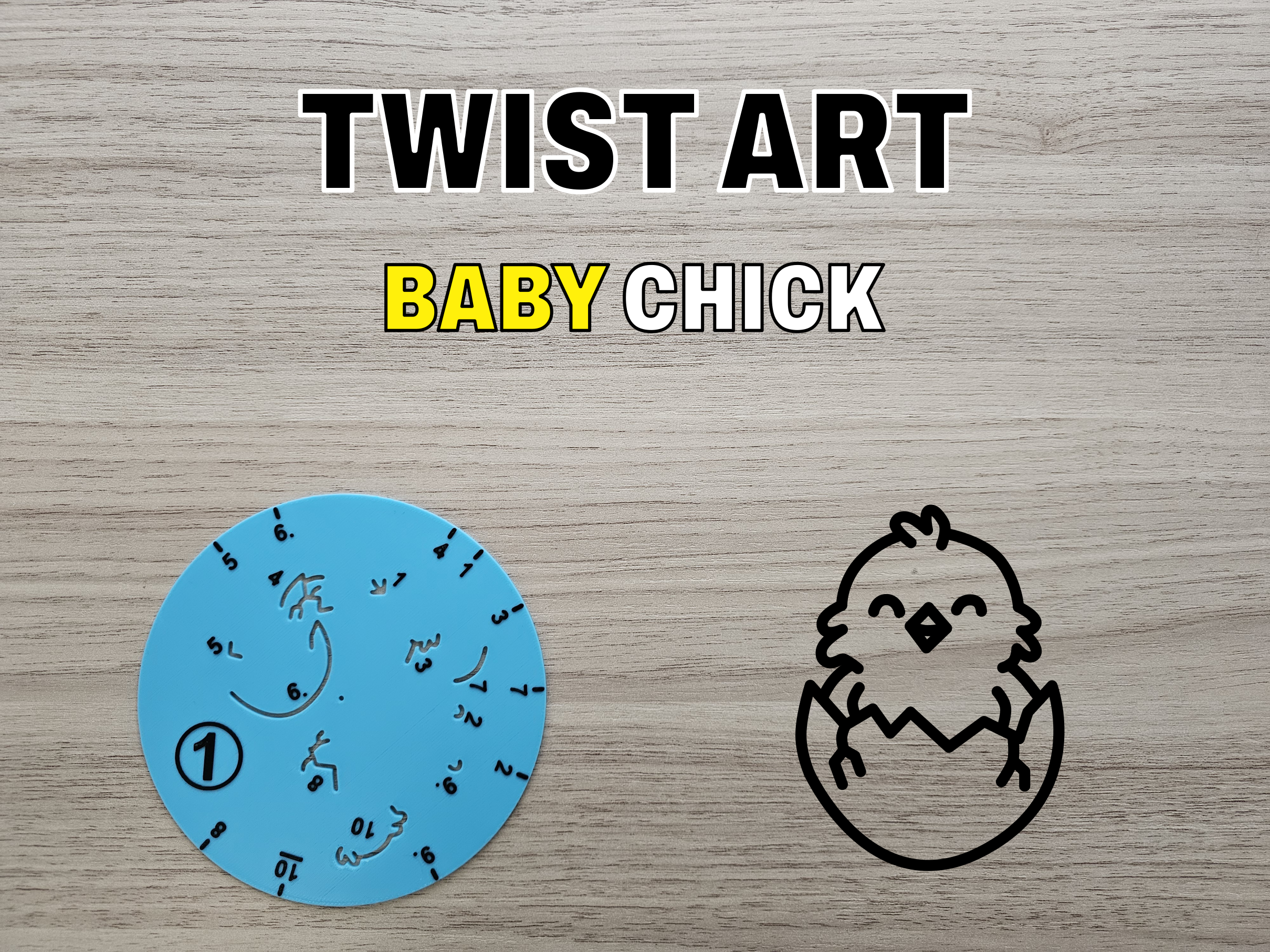 Twist Art 1 Chick - Rotary Drawing Stencil