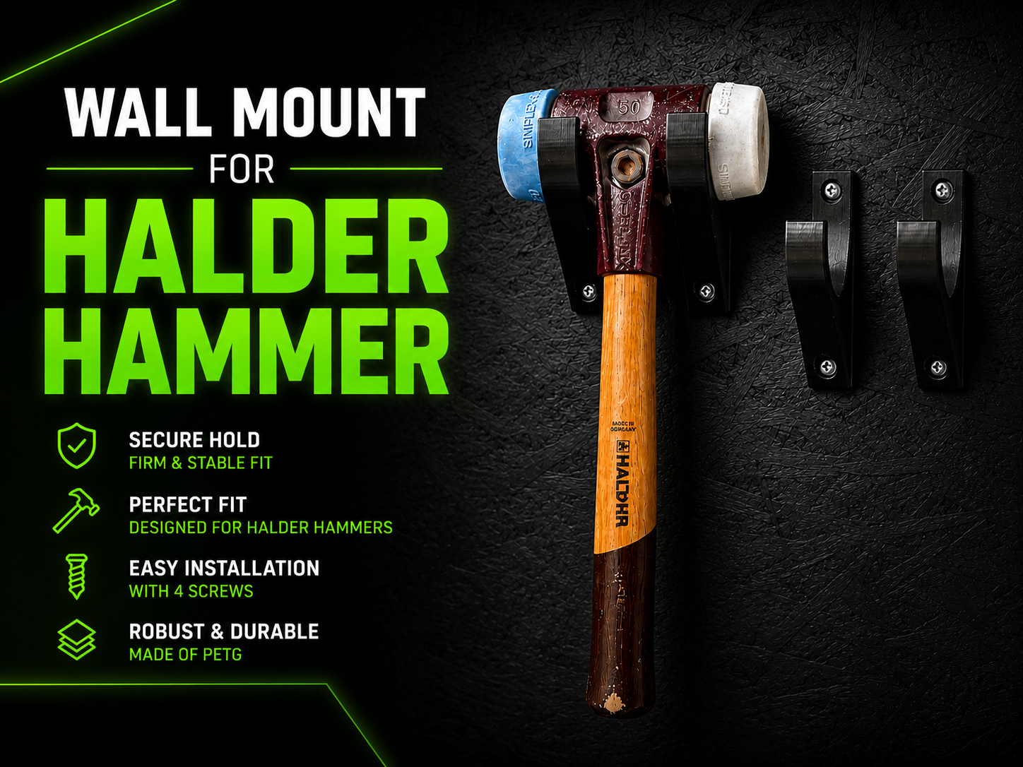 Wandhalterung für Halder Hammer - Halder Hammer Wall Mount