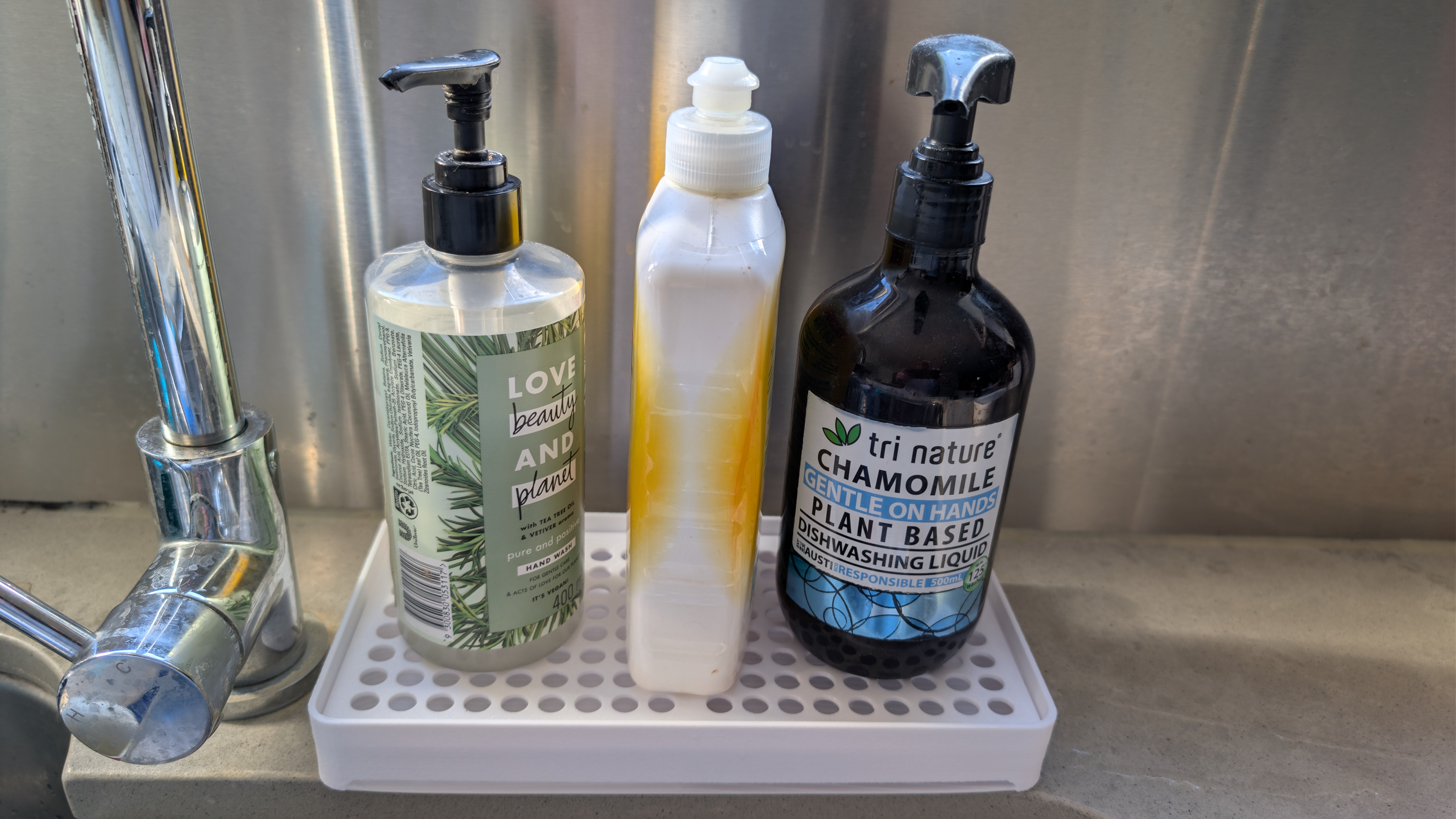 Soap dispenser and detergent racks