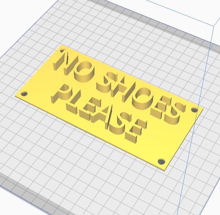 No Shoes Sign