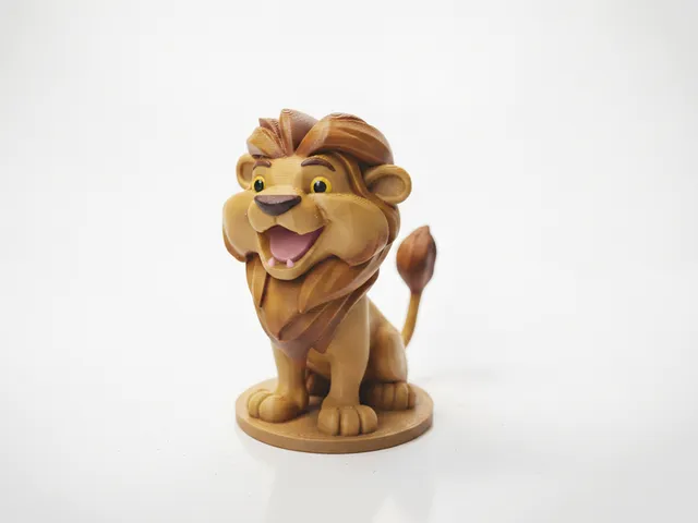 Chibi Lion Figurine Cute Animal 3D Printable