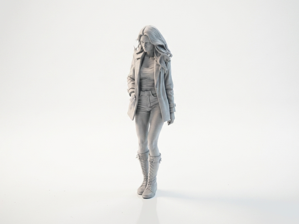 Hooded Figure Female Statue 3D Printable