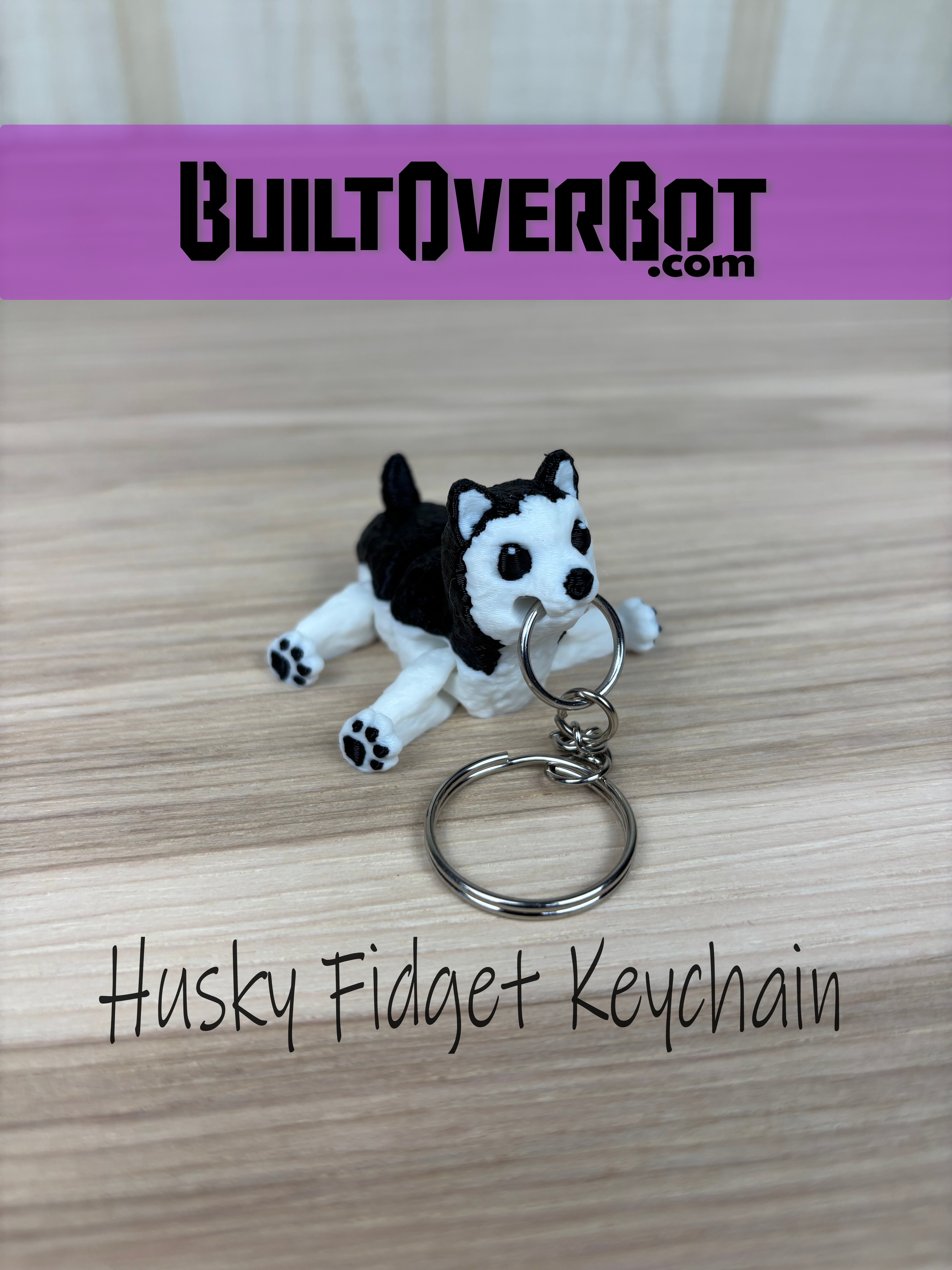Husky Fidget Keychain