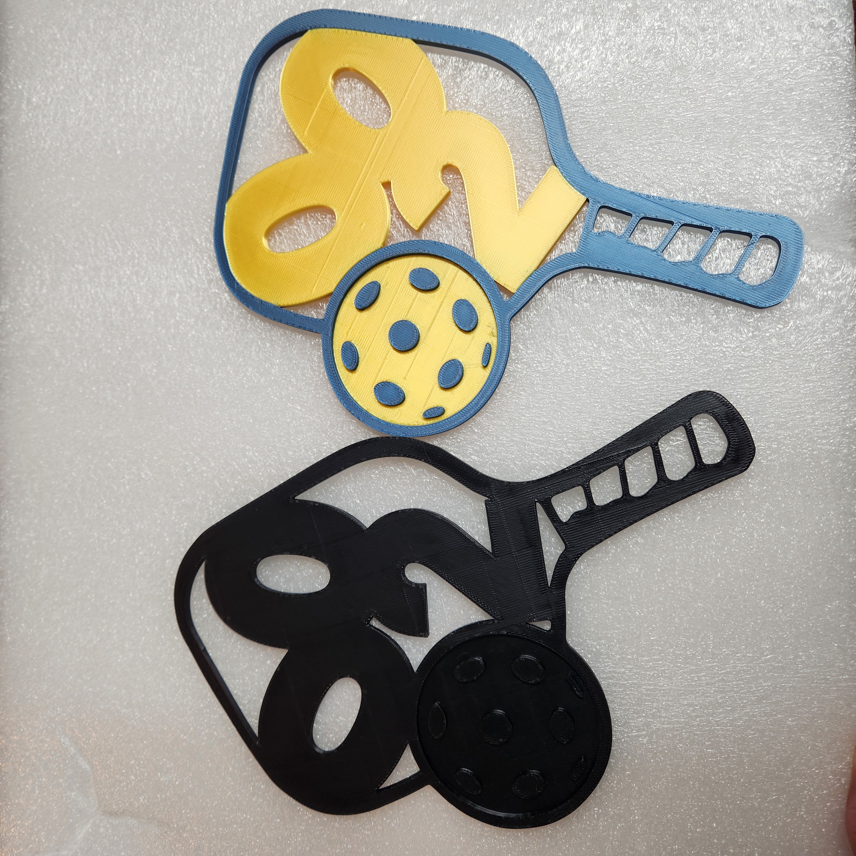 Pickleball paddle and ball 0-0-2 Wall Art