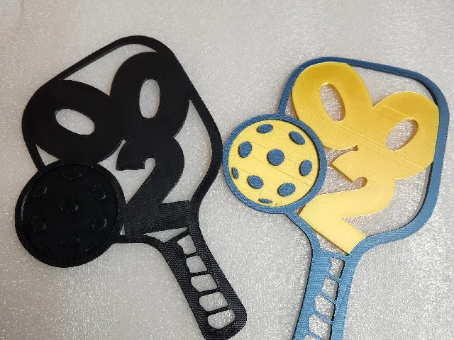 Pickleball paddle and ball 0-0-2 Wall Art