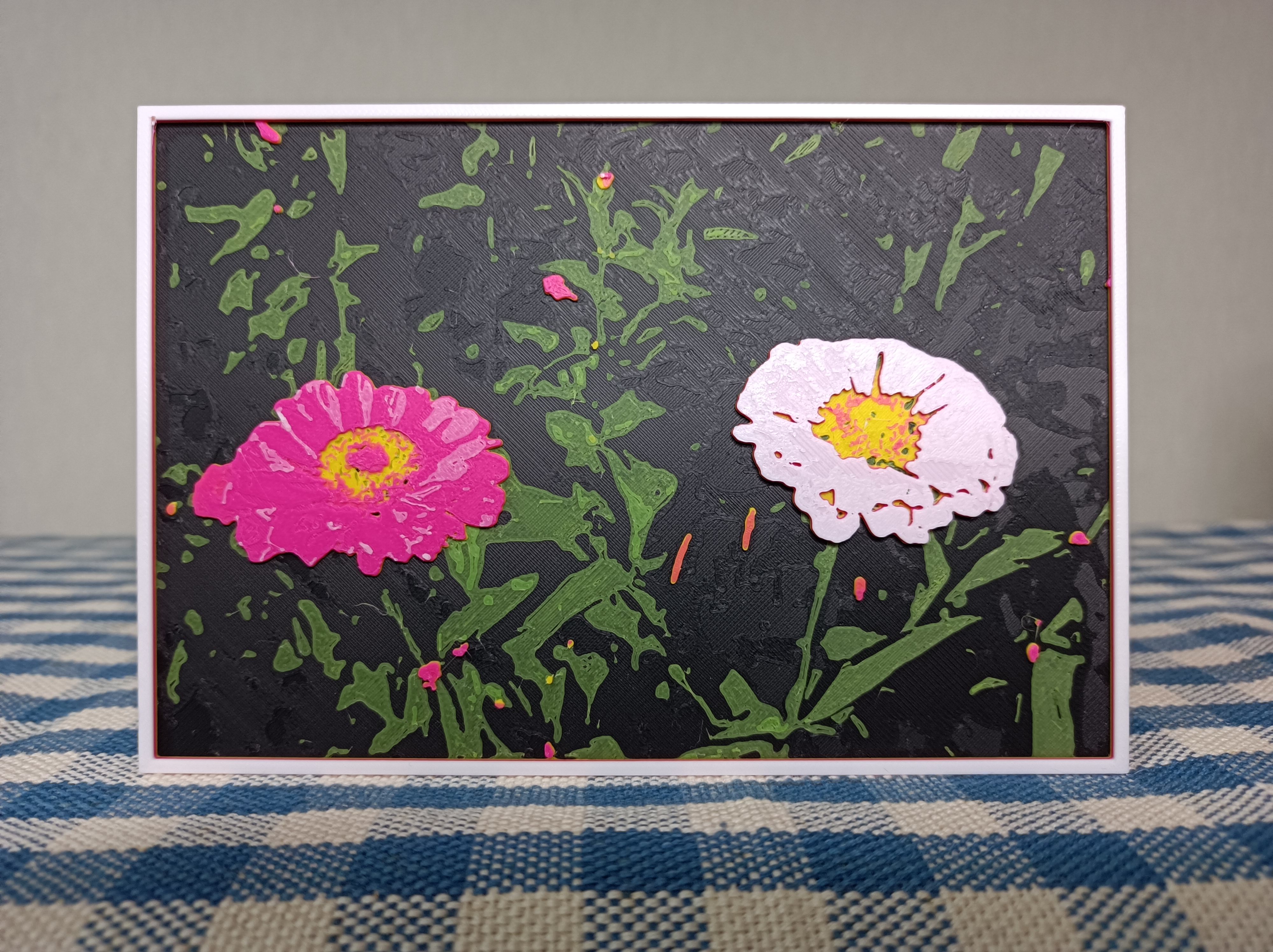 Zinnia flower HueForge