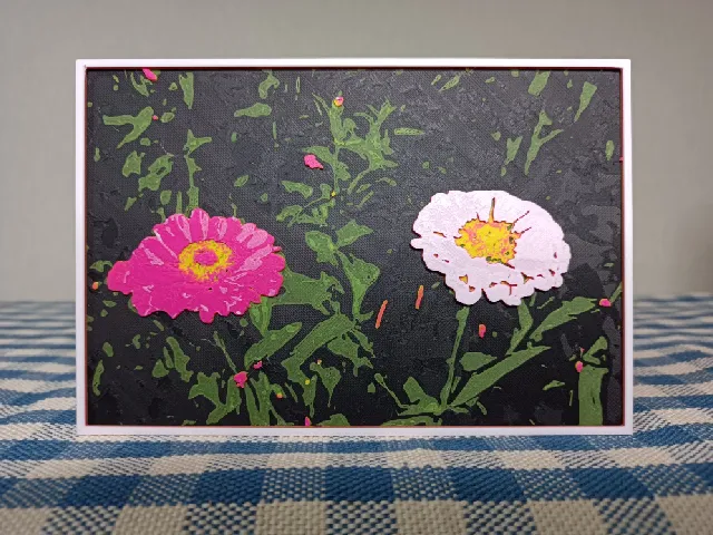 Zinnia flower　HueForge