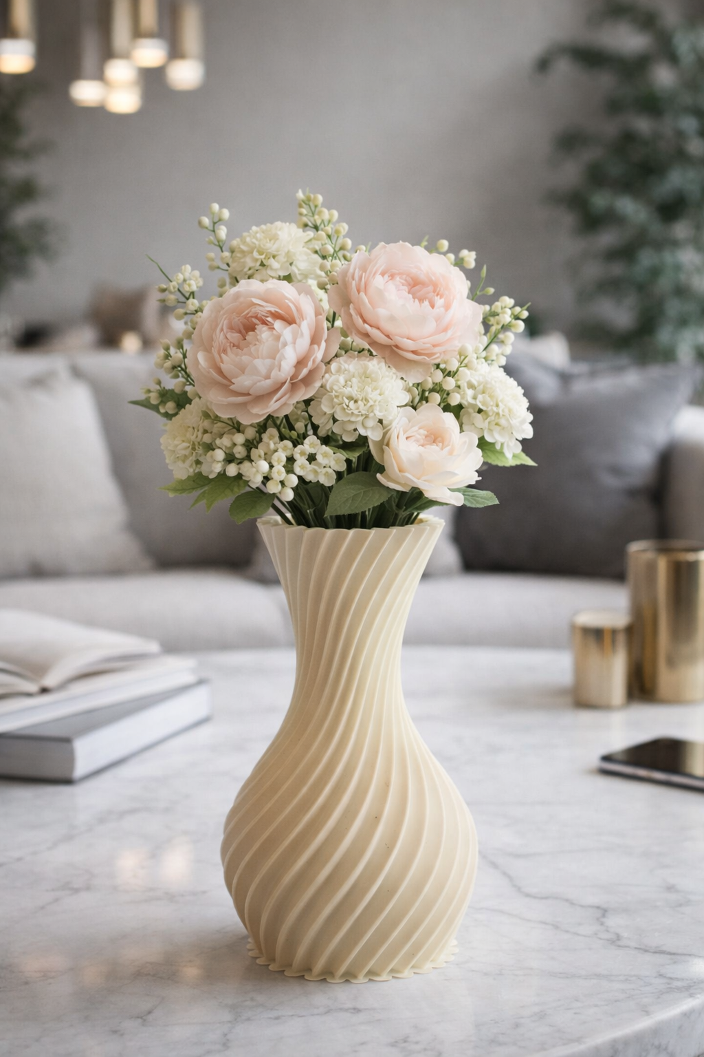 Elegant Spiral Vase - Modern Home Decor