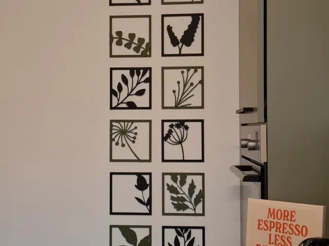 composition of floral squares