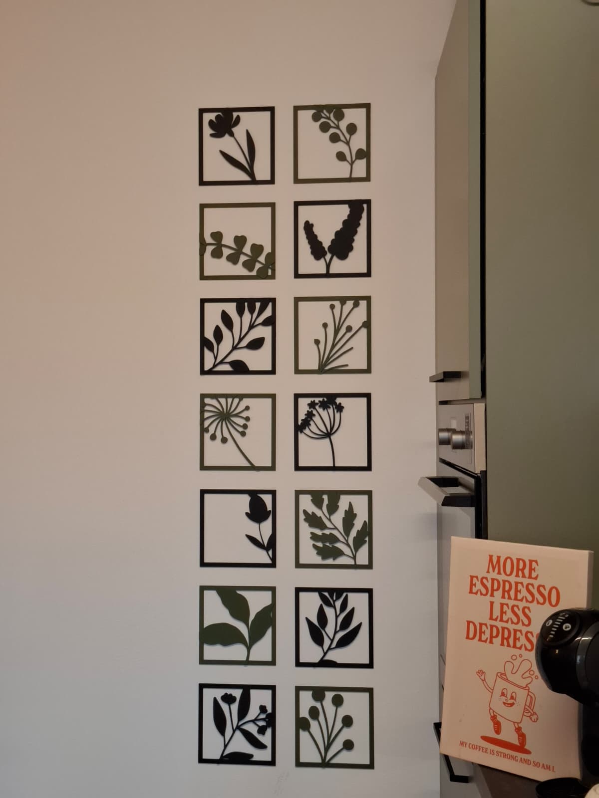 composition of floral squares