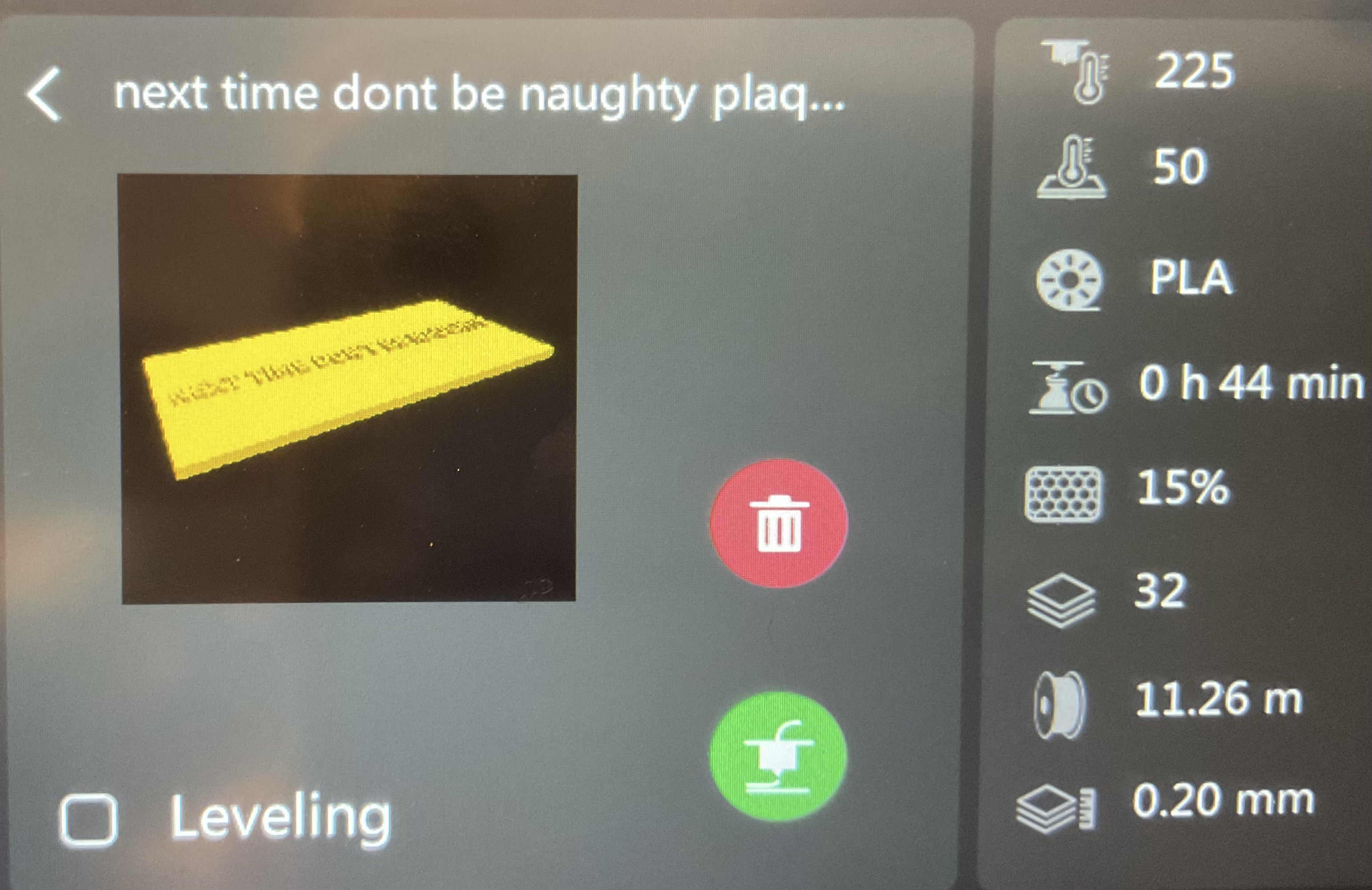 next time don't be naughty plaque