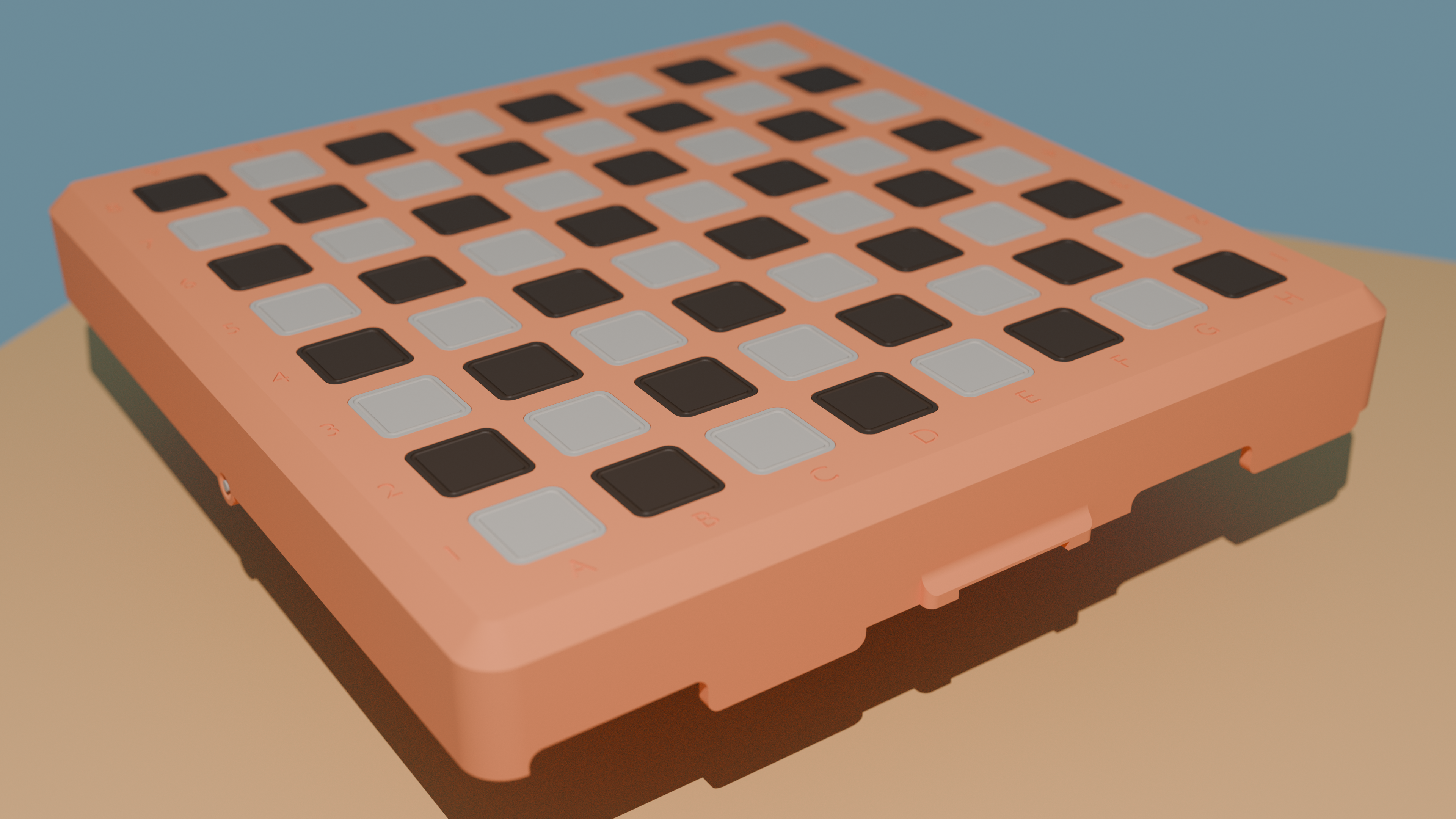 Miniatura 4 do modelo 3D Hinged chessboard box