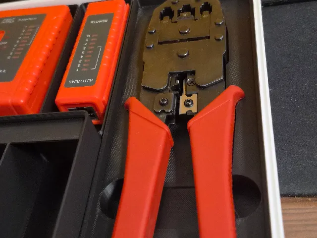 Gridfinity RJ45 crimper holder 5x2