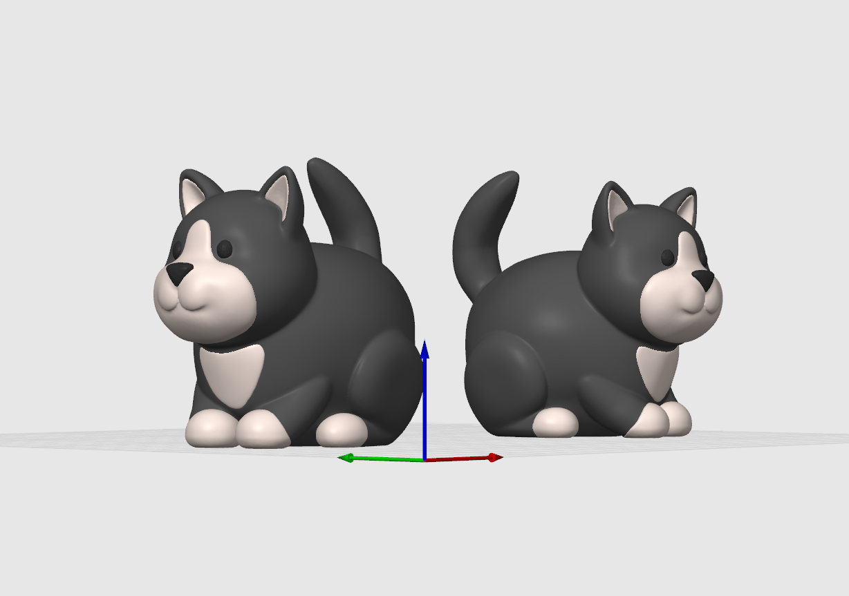 Cute Fat Cat 3D Model 1 – Multi Color Friendly STL | SAVFX Series (Free)