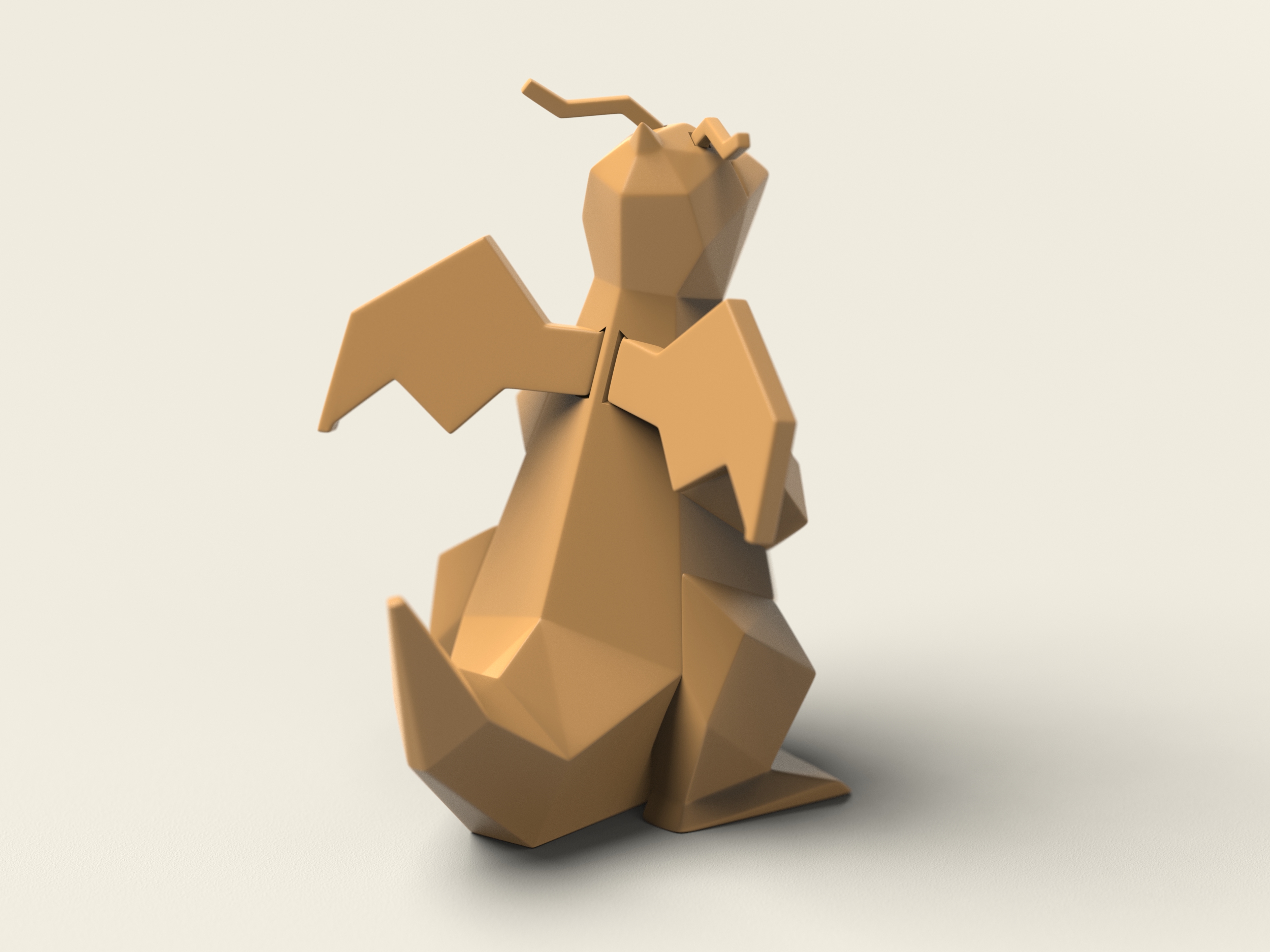 Low-poly Dragonite — miniatura 3