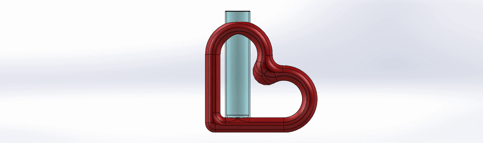 Vase stand, 50*230, heart‑shaped.