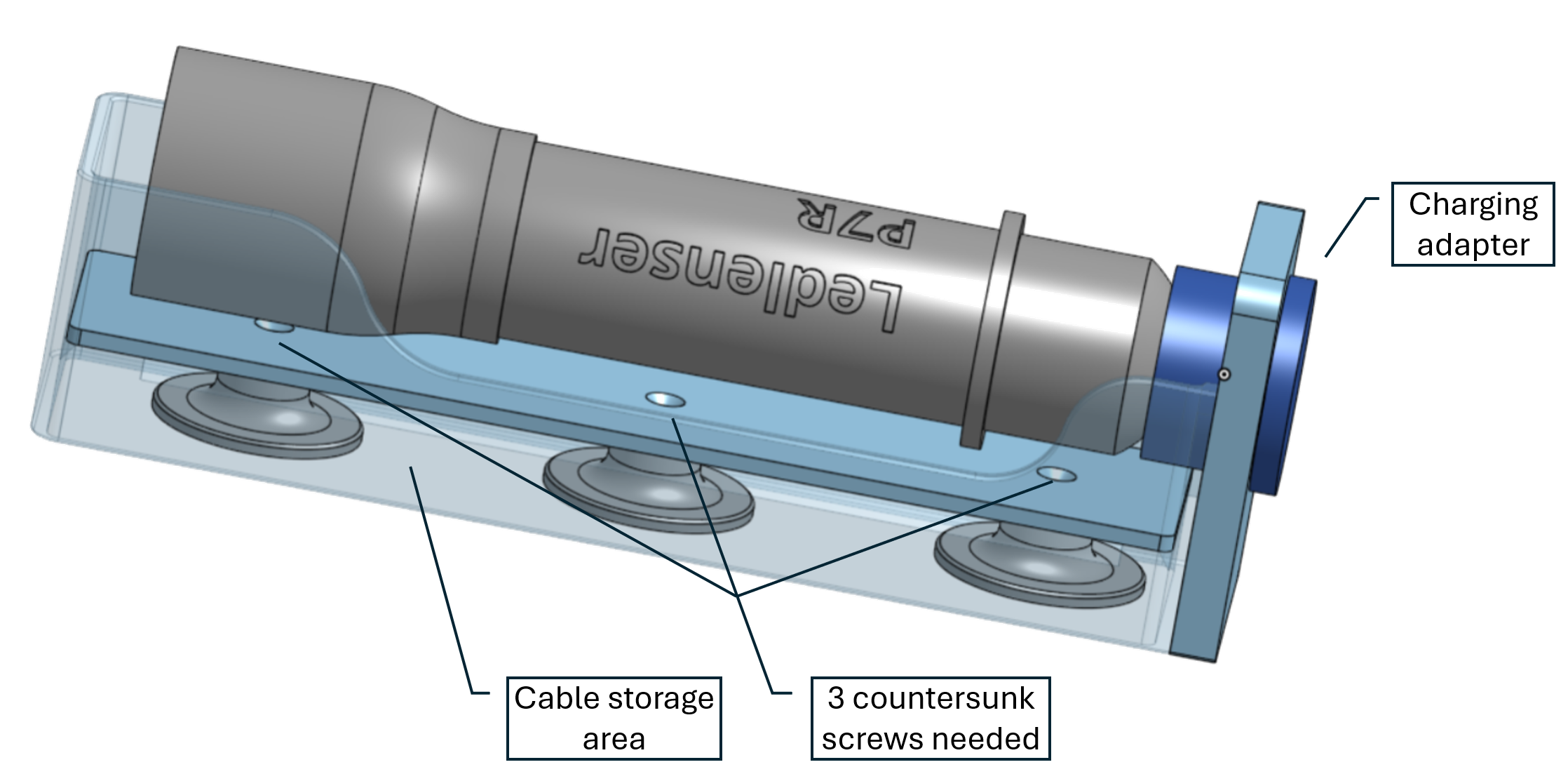 Charging cradle for LedLenser P7R