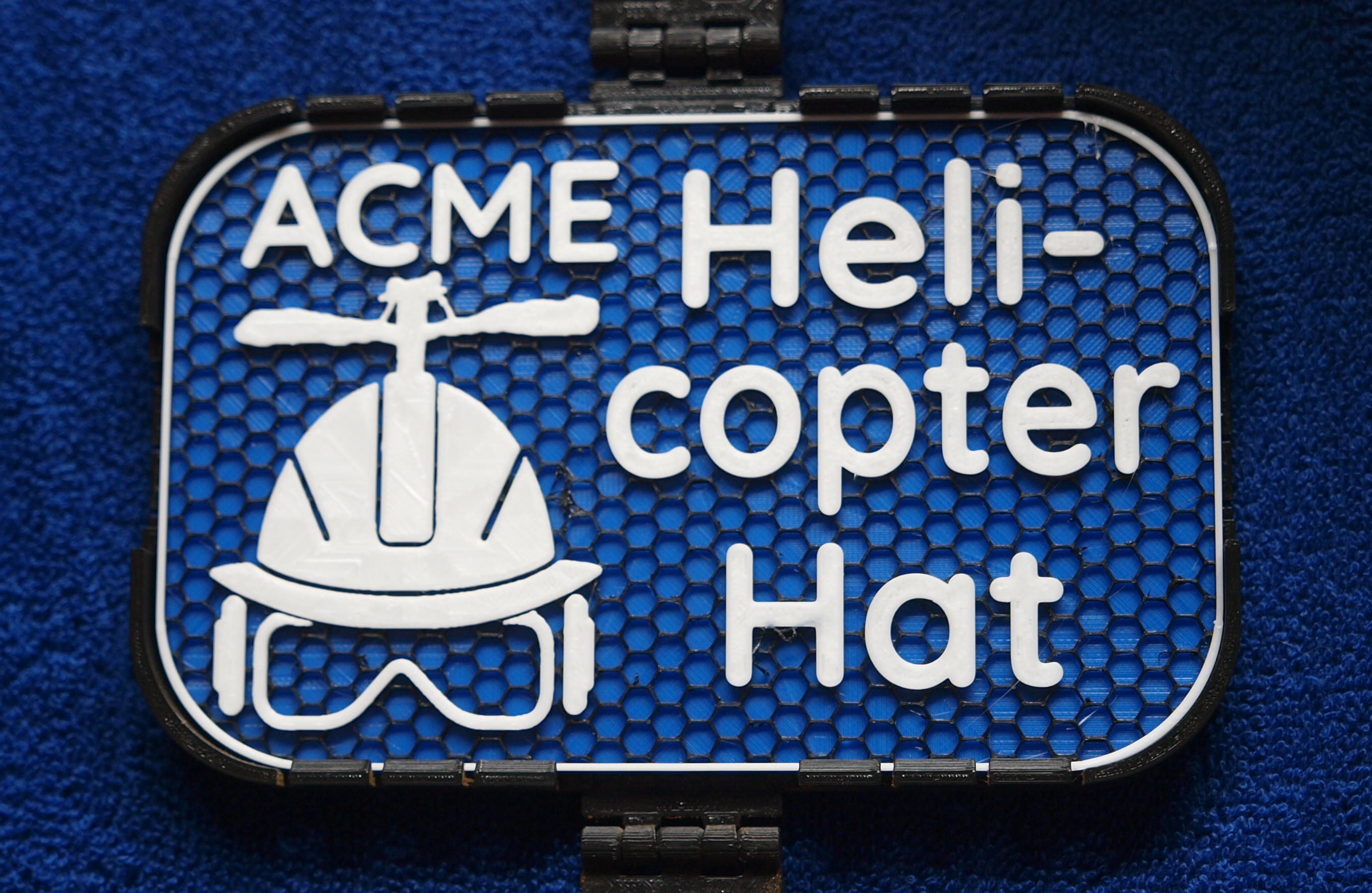 ACME Helicopter Hat sign