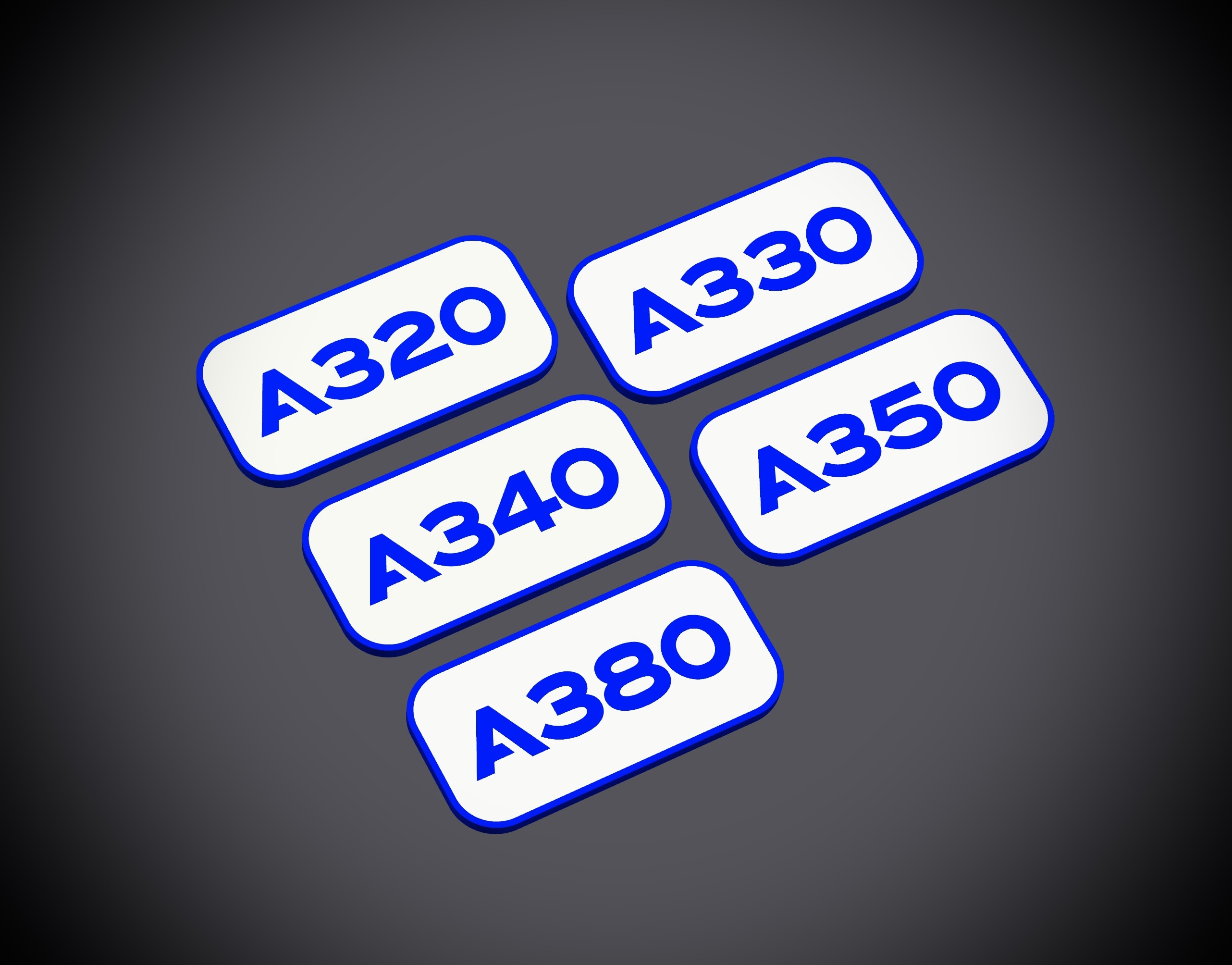 Airbus Airliner ID Plates