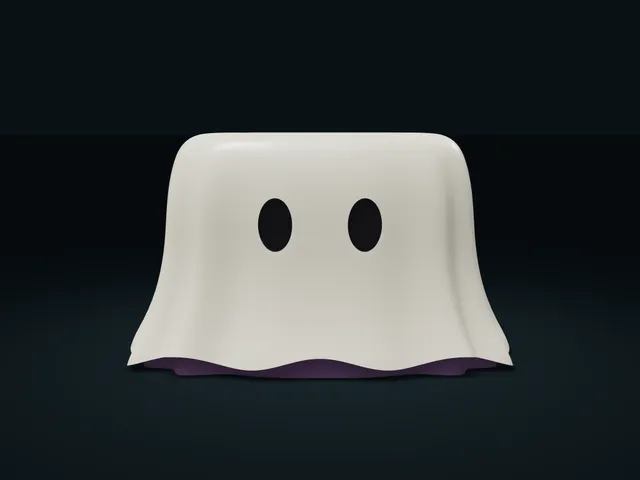 Draped Ghost Tissue Cover with Wavy Skirt and Removable Base
