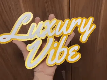 Luxury Vibe sign plaque